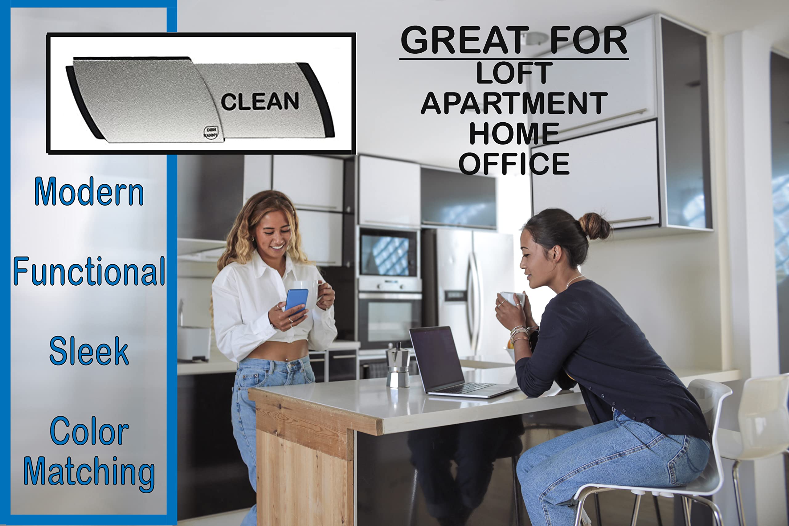 Premium Metal Dishwasher Magnet Clean Dirty Sign | Contemporary Stainless Indicator - Kitchen Gadgets For All Dishwashers, Home