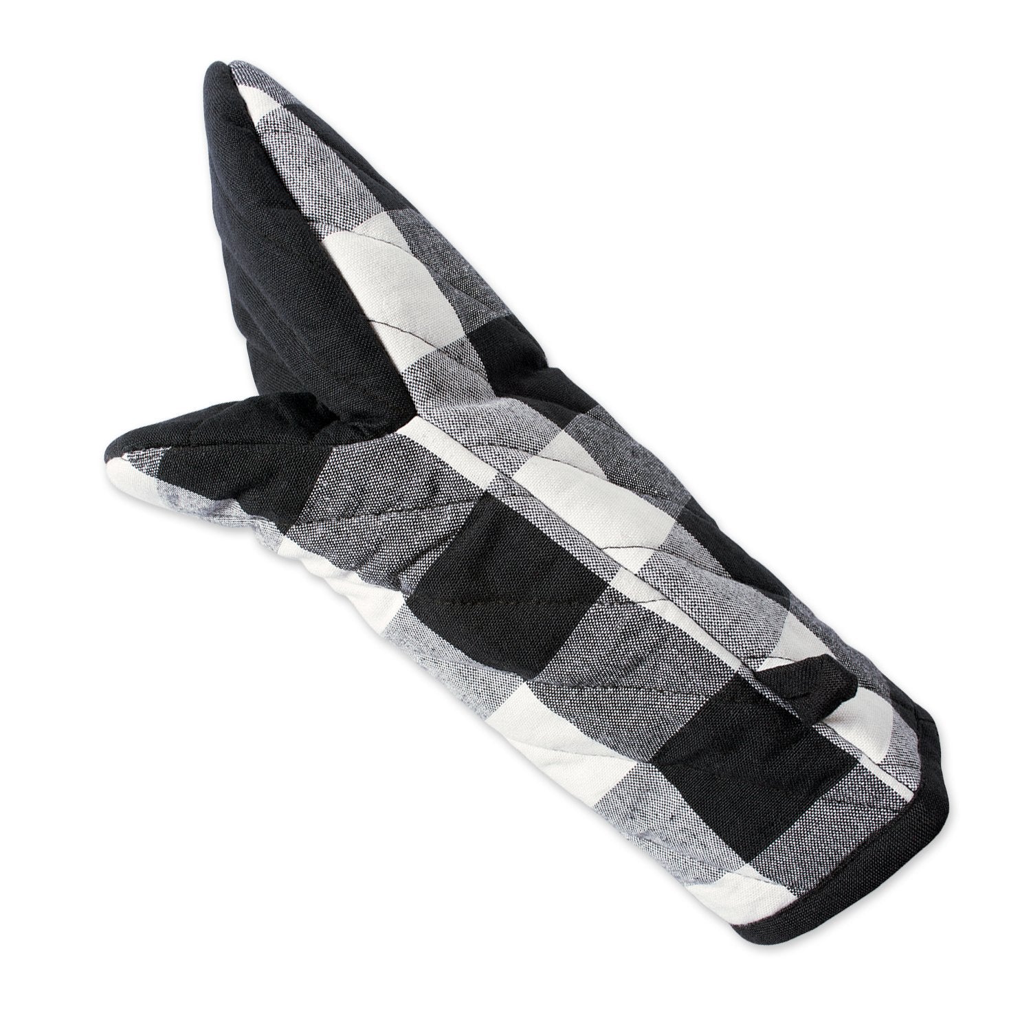 Dii Buffalo Check Kitchen Collection, Classic Farmhouse Kitchen Set, Oven Mitt, Black & White, 2 Piece