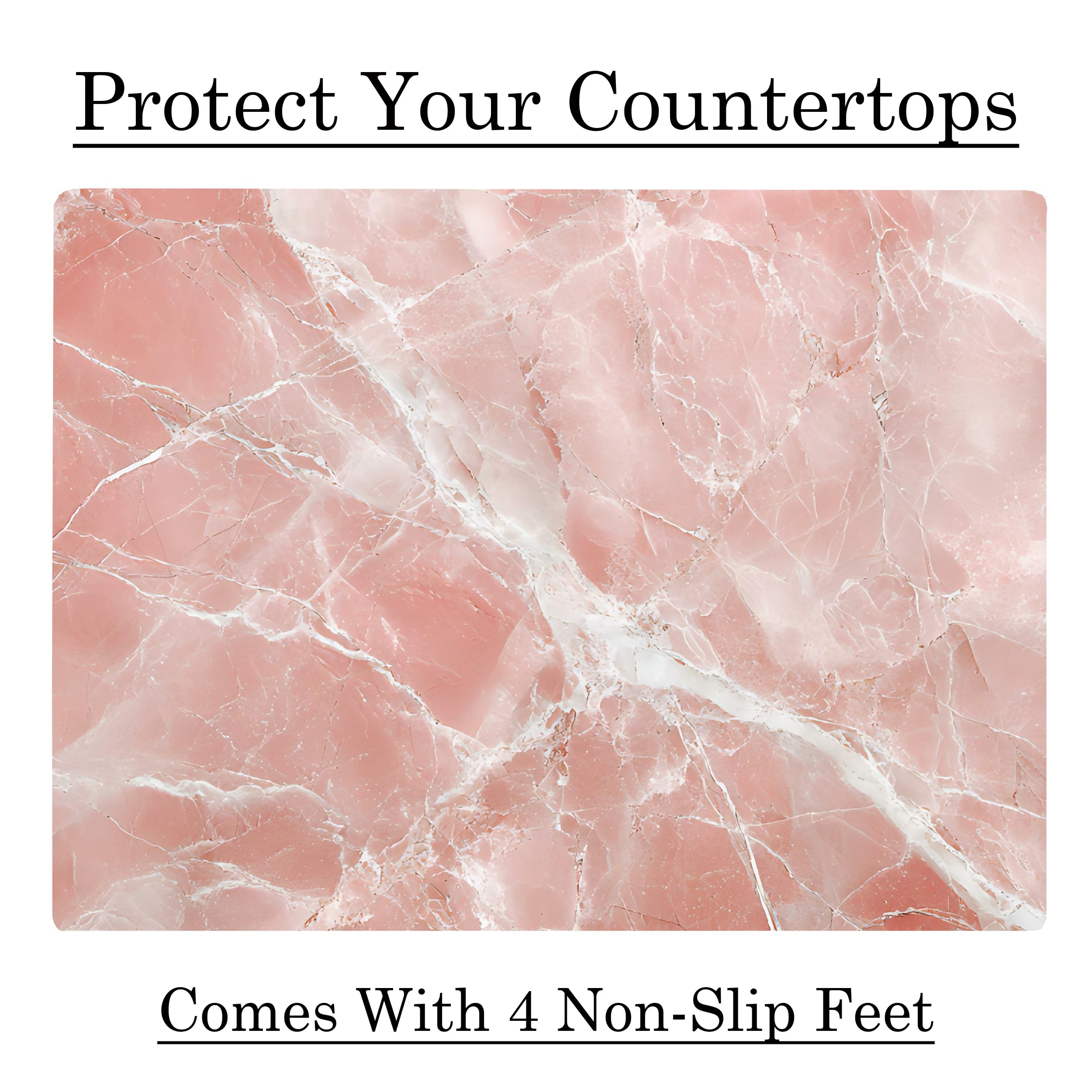 White Pink Rose Quartz Agate Marble Kitchen Glass Cutting Board Ocean Decorative Gift Marbled Granite Stone Rock Gift For Her Mo