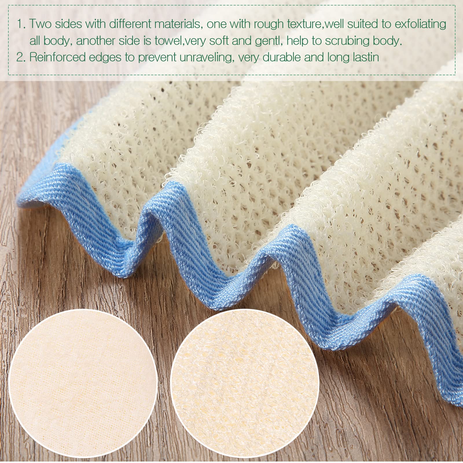 Tatuo 10 Packs Exfoliating Wash Cloths For Body And Face Facial Bath Scrub Soft Weave Loofah Towel Exfoliate Bath Towel Remove D