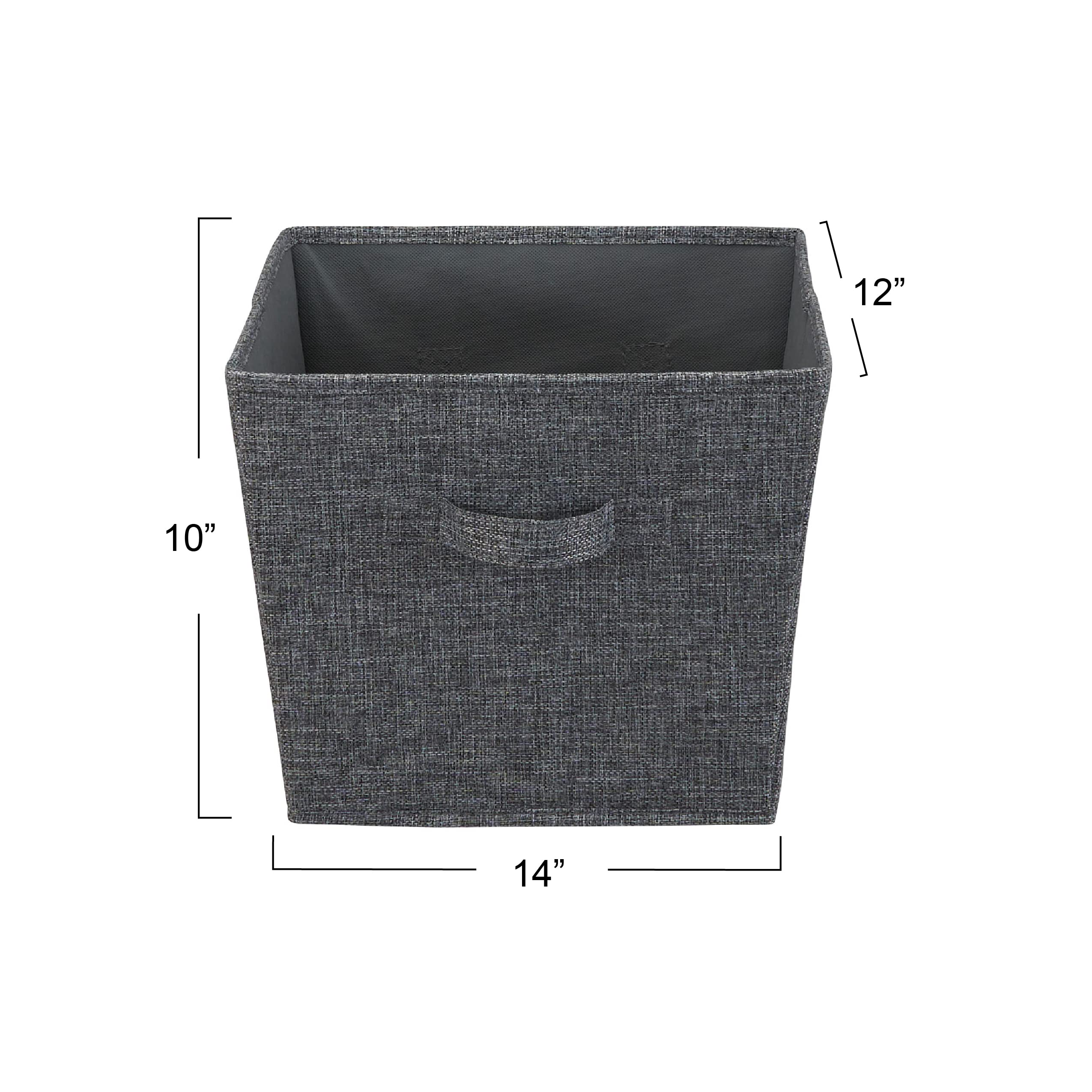 Household Essentials, Graphite 2 Pack Open Storage Bins, Medium-10 W X 11'' D