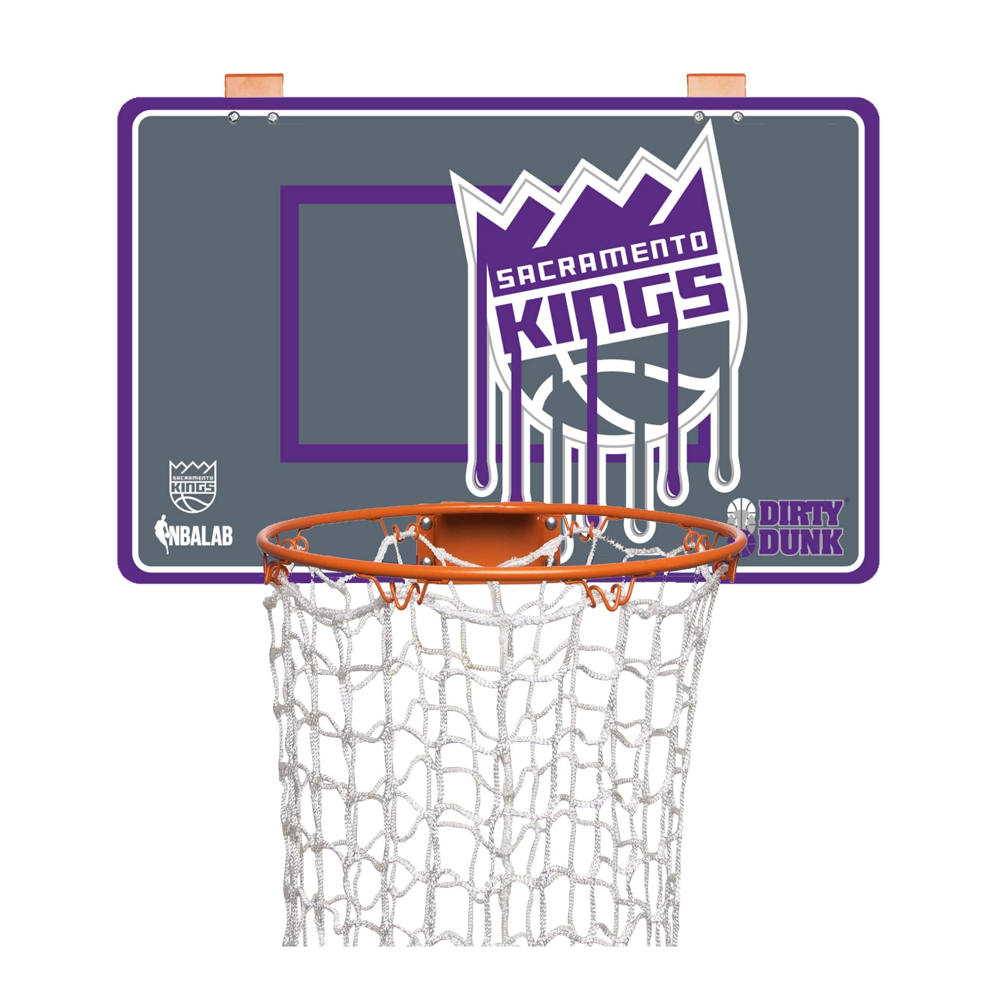 The Dunk Collection The Dirty Dunk Basketball Hoop Laundry Hamper - Sacramento Kings, Nba, Grey/Purple