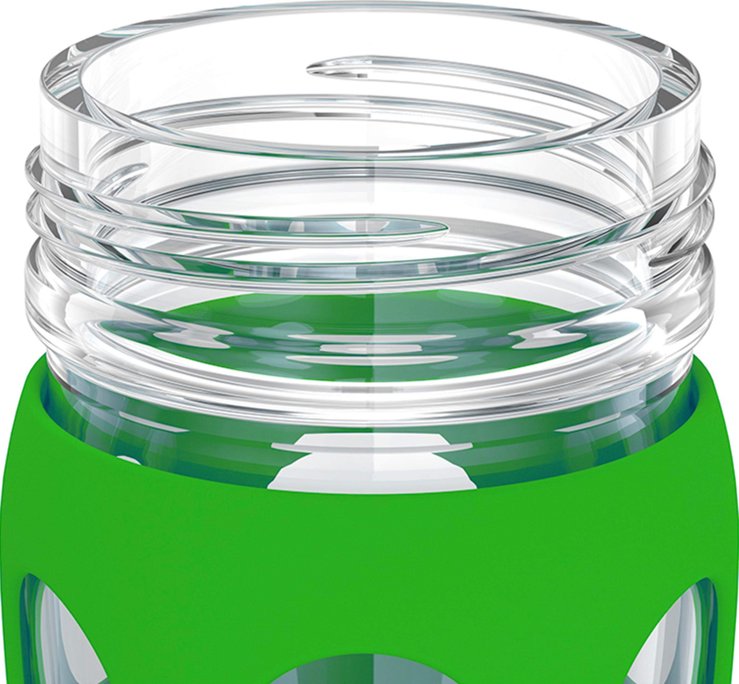 Lifefactory 22-Ounce Bpa-Free Glass Water Bottle With Classic Cap And Protective Silicone Sleeve, Moss