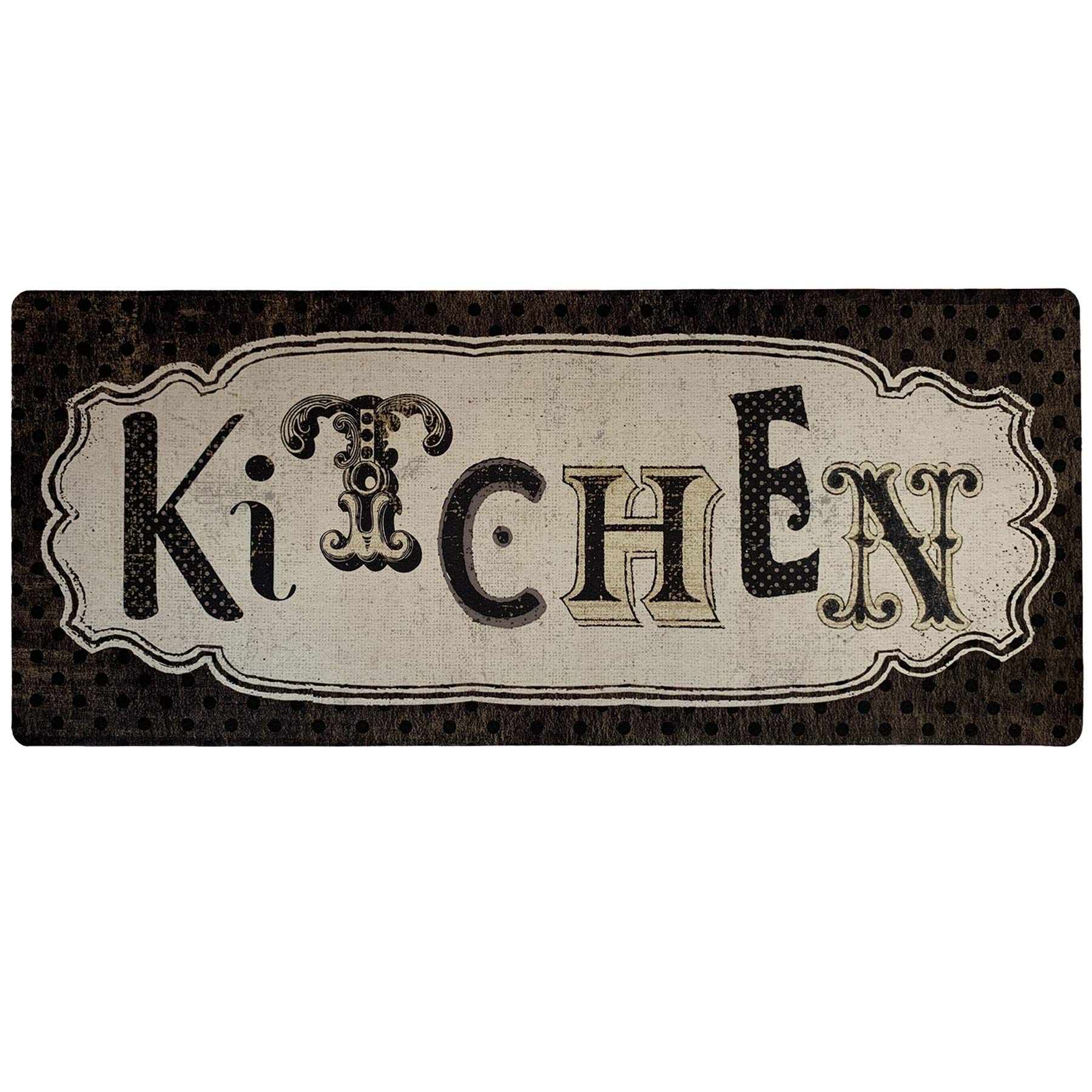 UKELER Kitchen Rug, Non-Slip Kitchen Floor Mat Waterproof Laundry Room Rug Entry Rug 48x20