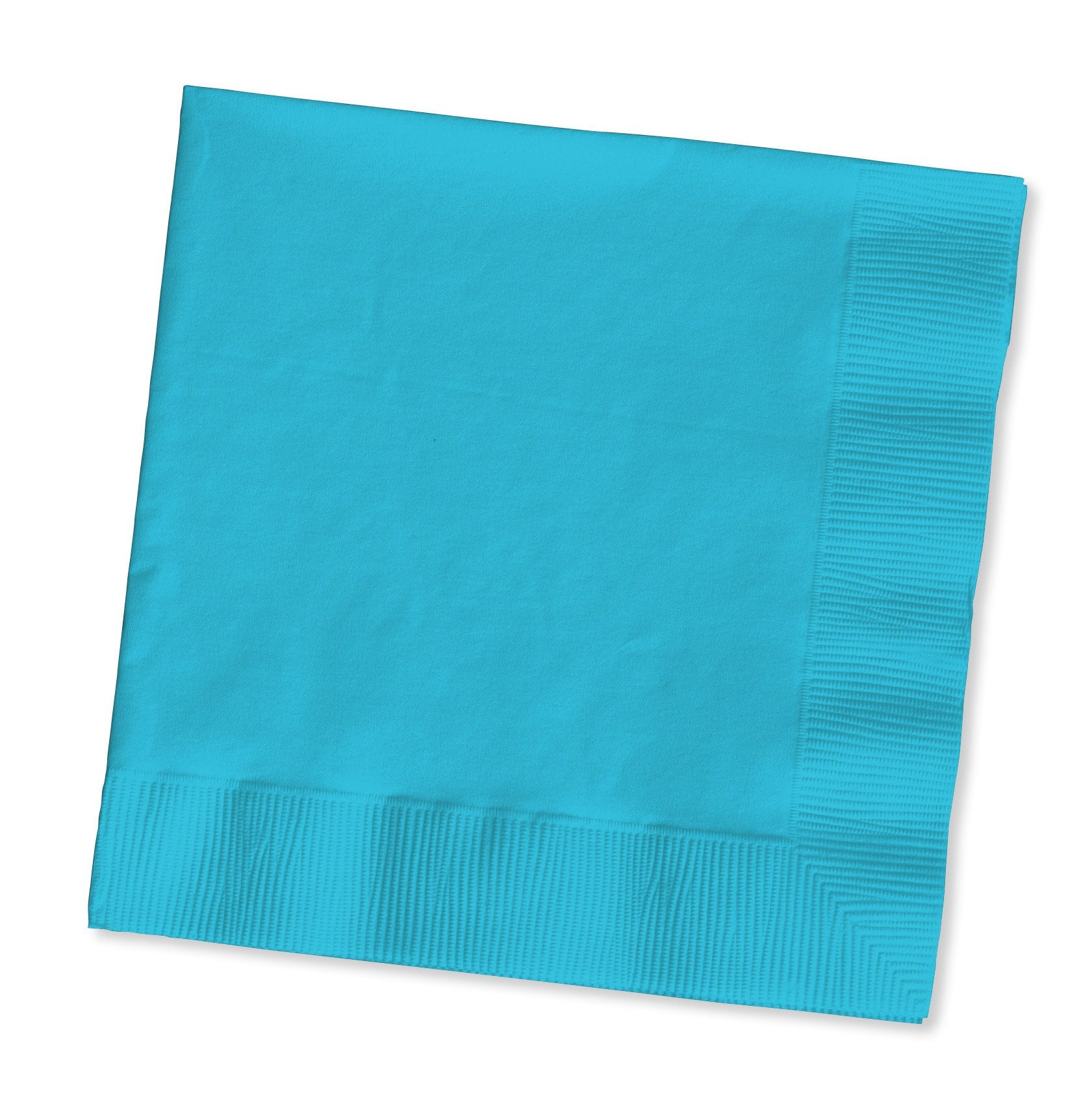 Creative Converting Solid Bermuda Blue 2-Ply Beverage Napkins - 50Pcs