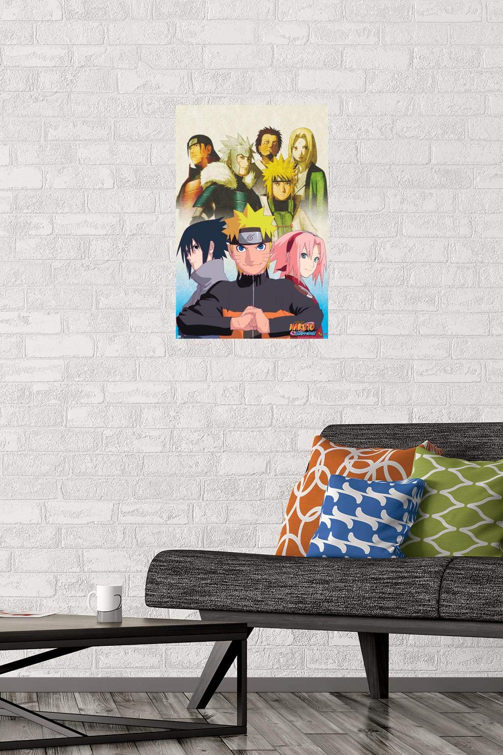 Trends International Naruto Shippuden - Key Art Wall Poster, 14.725'' X 22.375'', Premium Unframed Version