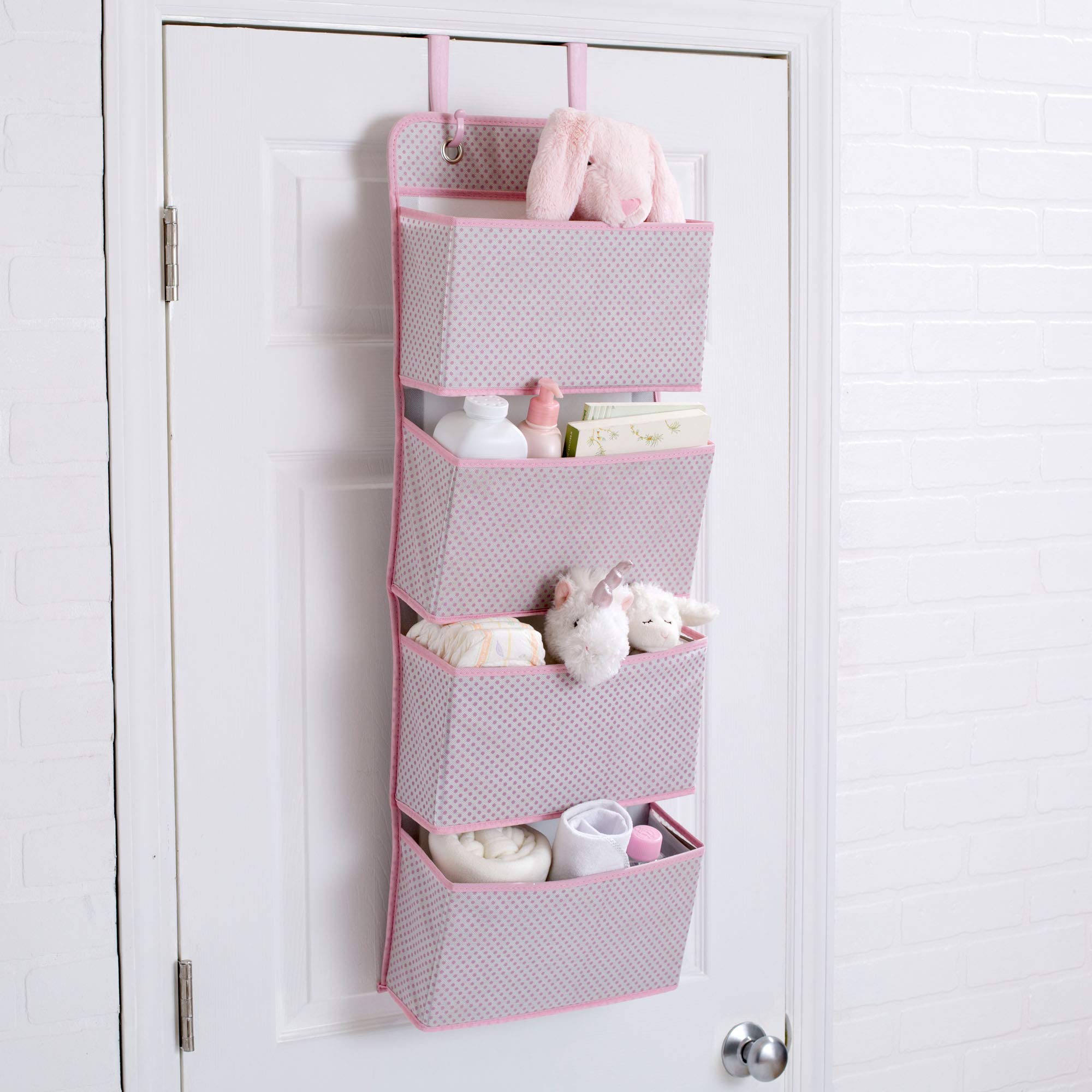 Delta Children 4 Pocket Over The Door Hanging Organizer - 2 Pack, Easy Storage/Organization Solution - Versatile And Accessible