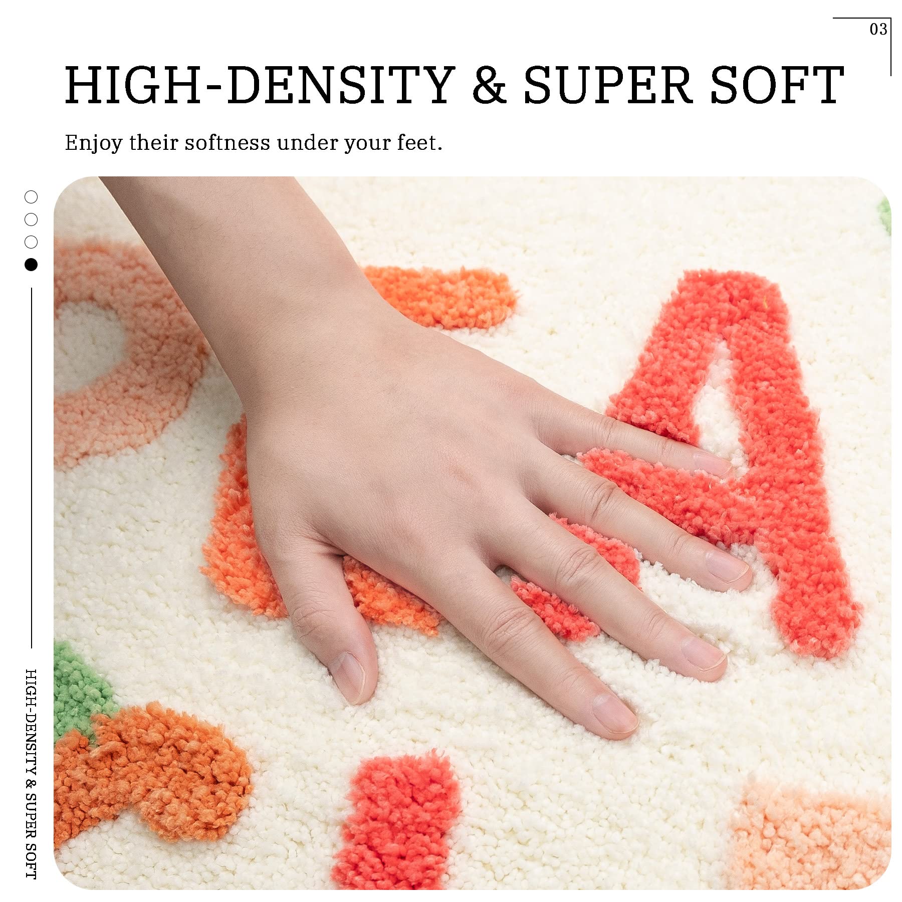 Mujoo Cute Bathroom Rugs Pink And Cream Ultra Soft And Water Absorbent Bath Rug, Machine Washable, Non-Slip Peach Bath Mats For