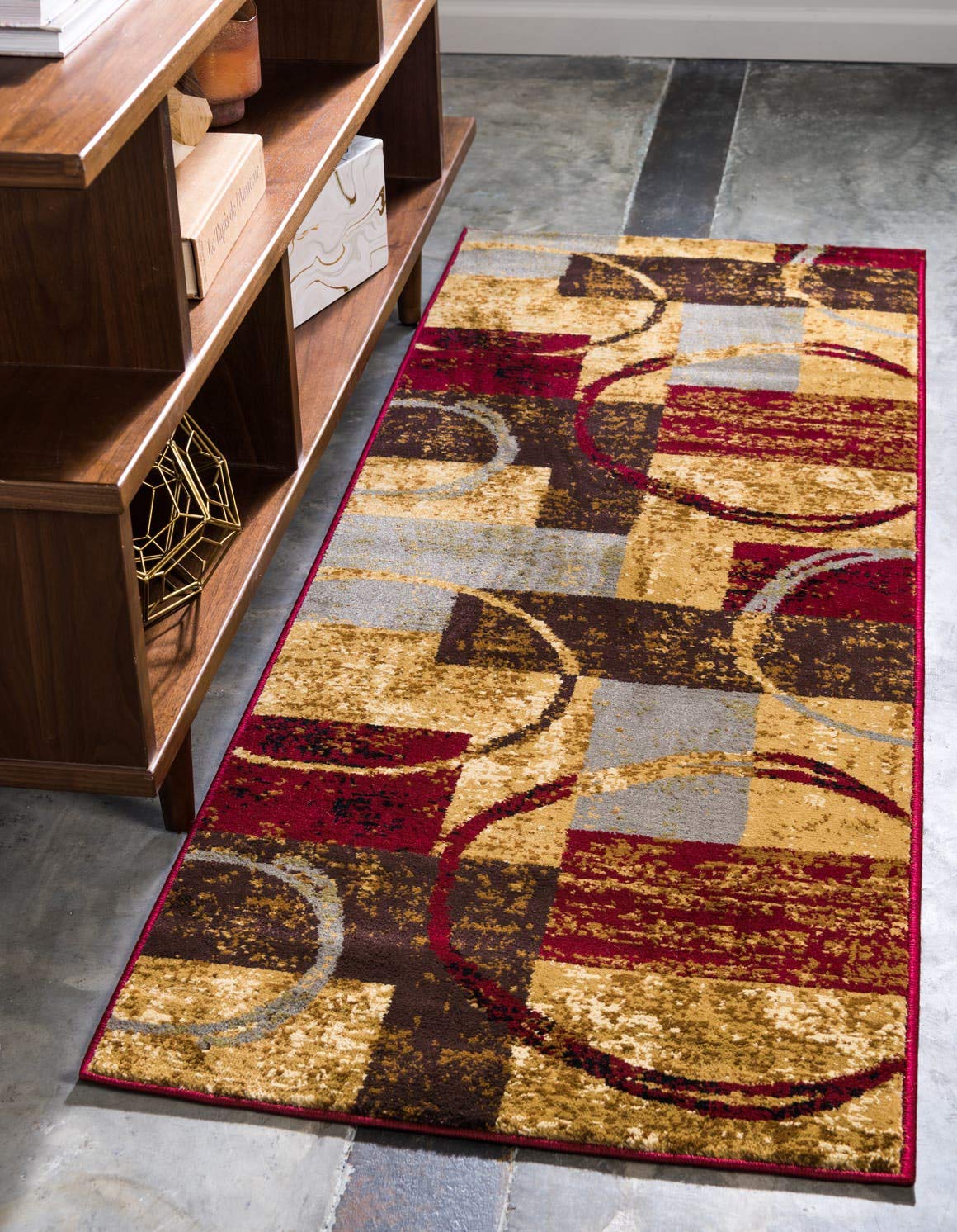 Unique Loom Barista Collection Area Rug - Kouillou (2 2 x 6 1 Runner, Multi/ Brown)