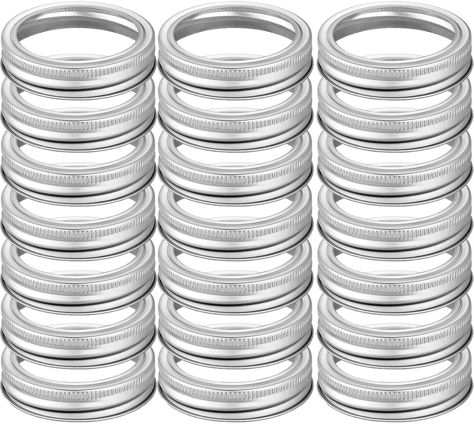 42 Pieces Regular Mouth Canning Rings, Canning Bands For Mason Jar Small Mouth, Rustproof Tinplate Metal Bands/Rings For Mason J