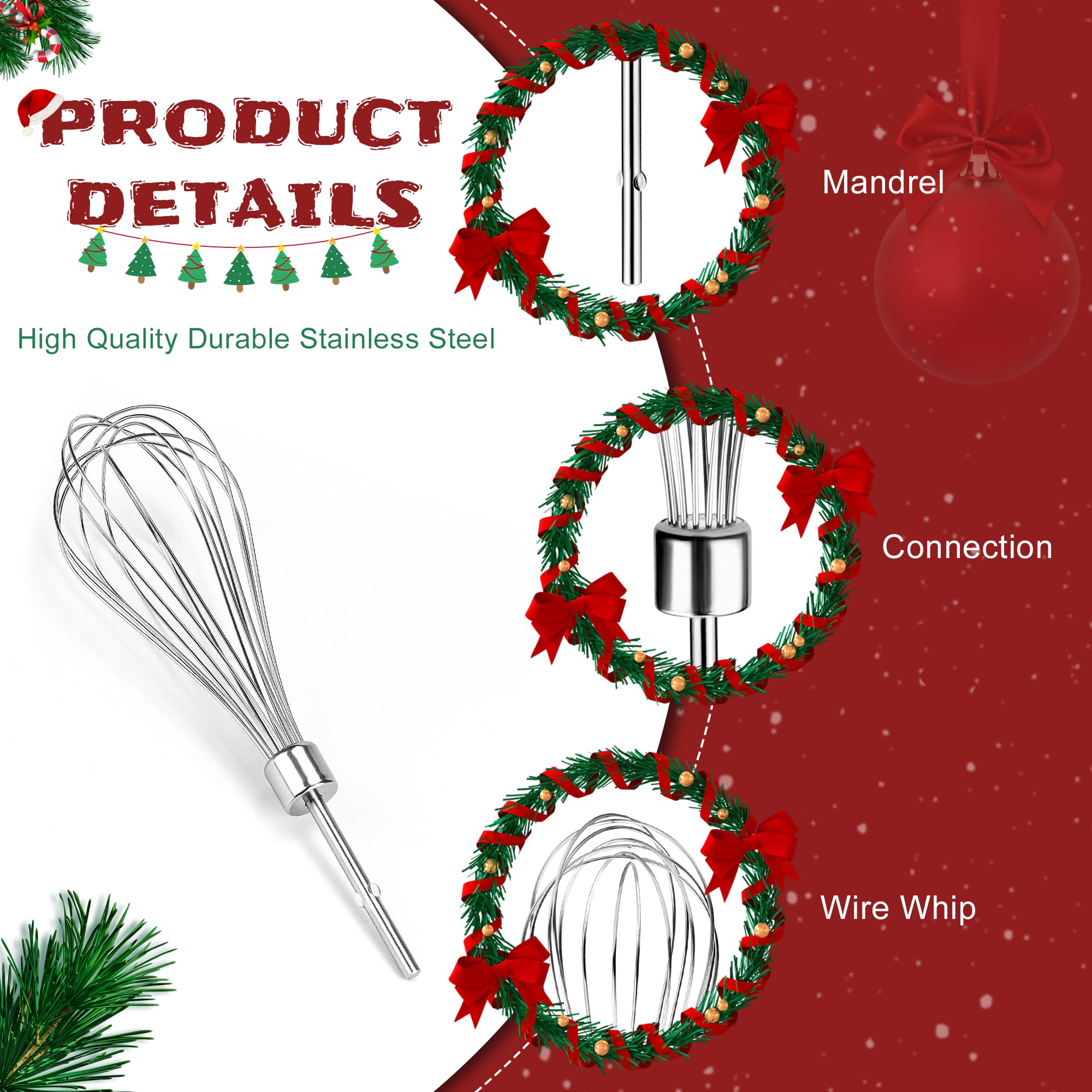 Kitchen Hand Mixer Whisk Attachments Khmpw Stainless Steel Egg Beater/Whisk Attachment For Hand Mixer -Kitchen Hand Mixer Access