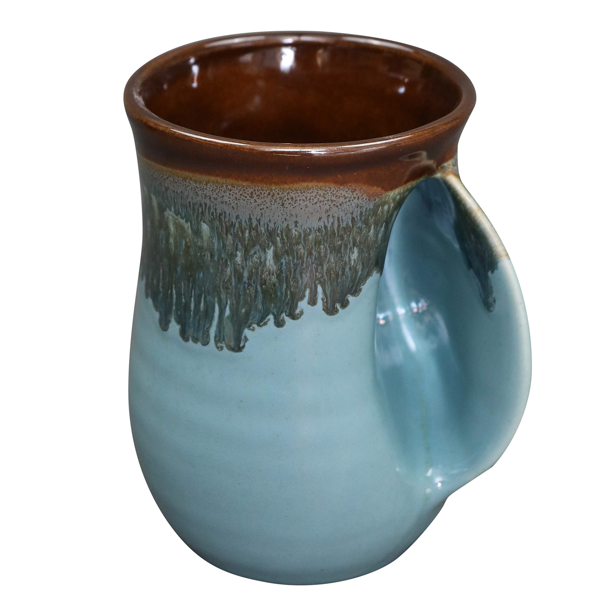 Clay in Motion Handwarmer Mug - Right Hand (Ocean Tide)