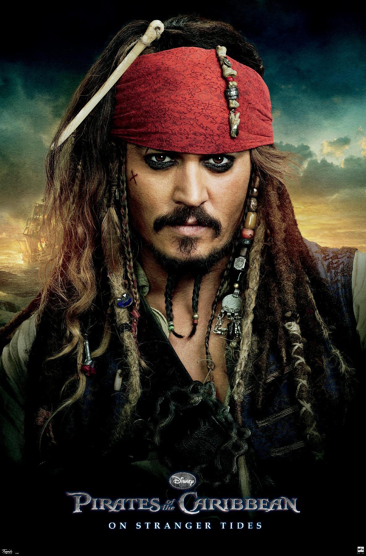 Trends International Disney Pirates Of The Caribbean: On Stranger Tides - One Sheet Wall Poster, 14.725'' X 22.375'', Premium Un