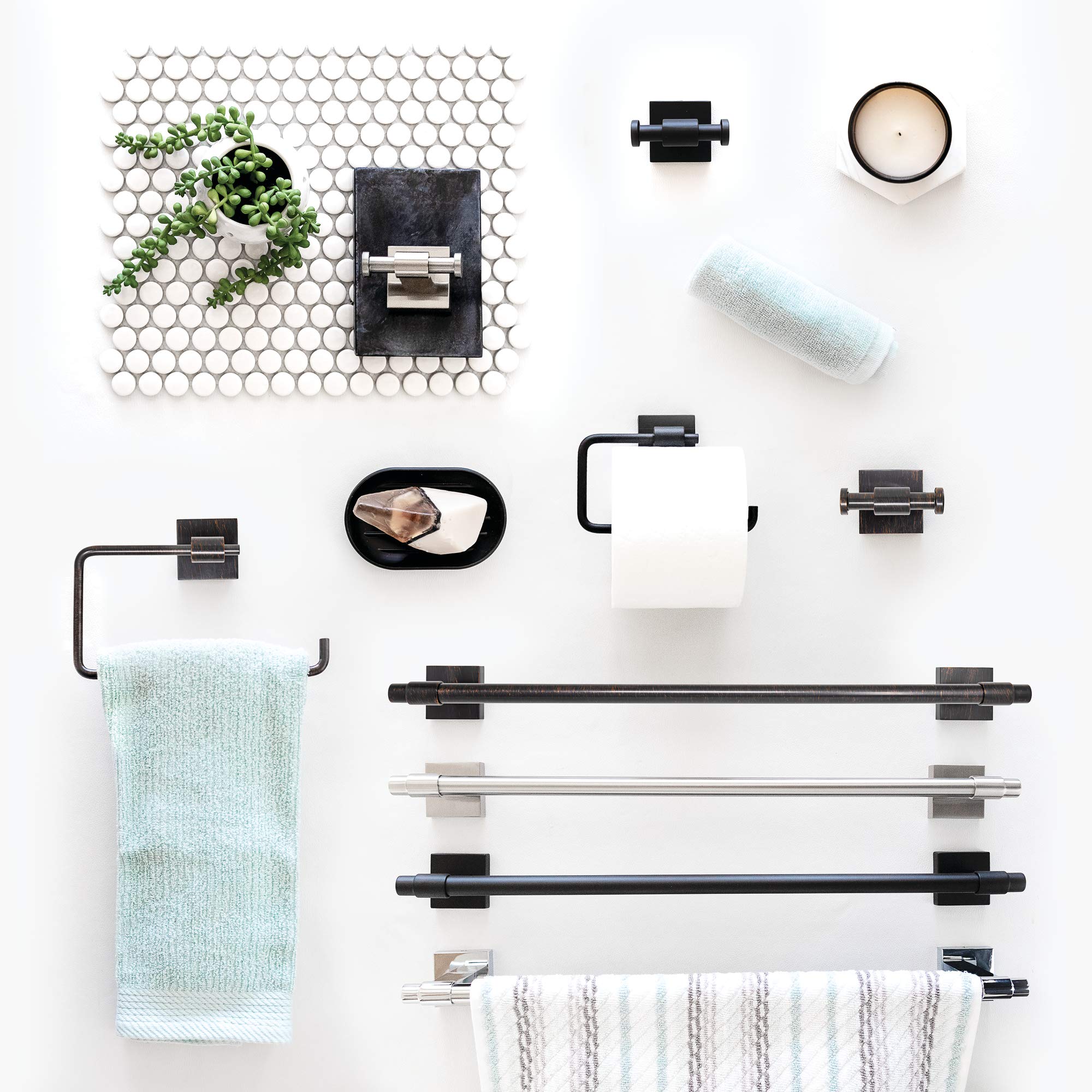 Franklin Brass Maxted 24 Inch -Towel Bar, Matte Black, -Bathroom Accessories, Max24-Fb