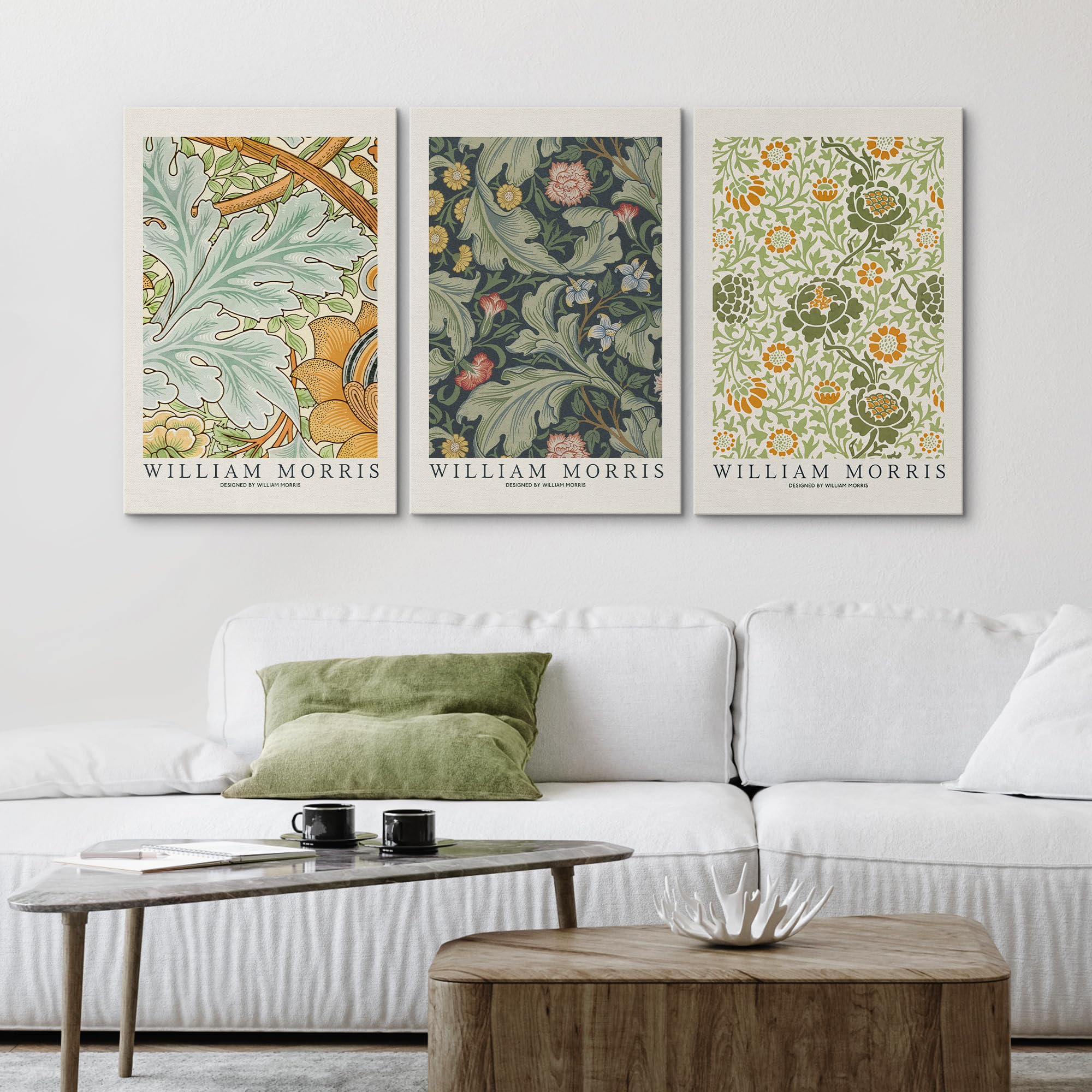 Wall26 Canvas Print Wall Art Set William Morris Flower Tapestry Posters Nature Wilderness Illustrations Modern Art Decorative Fl