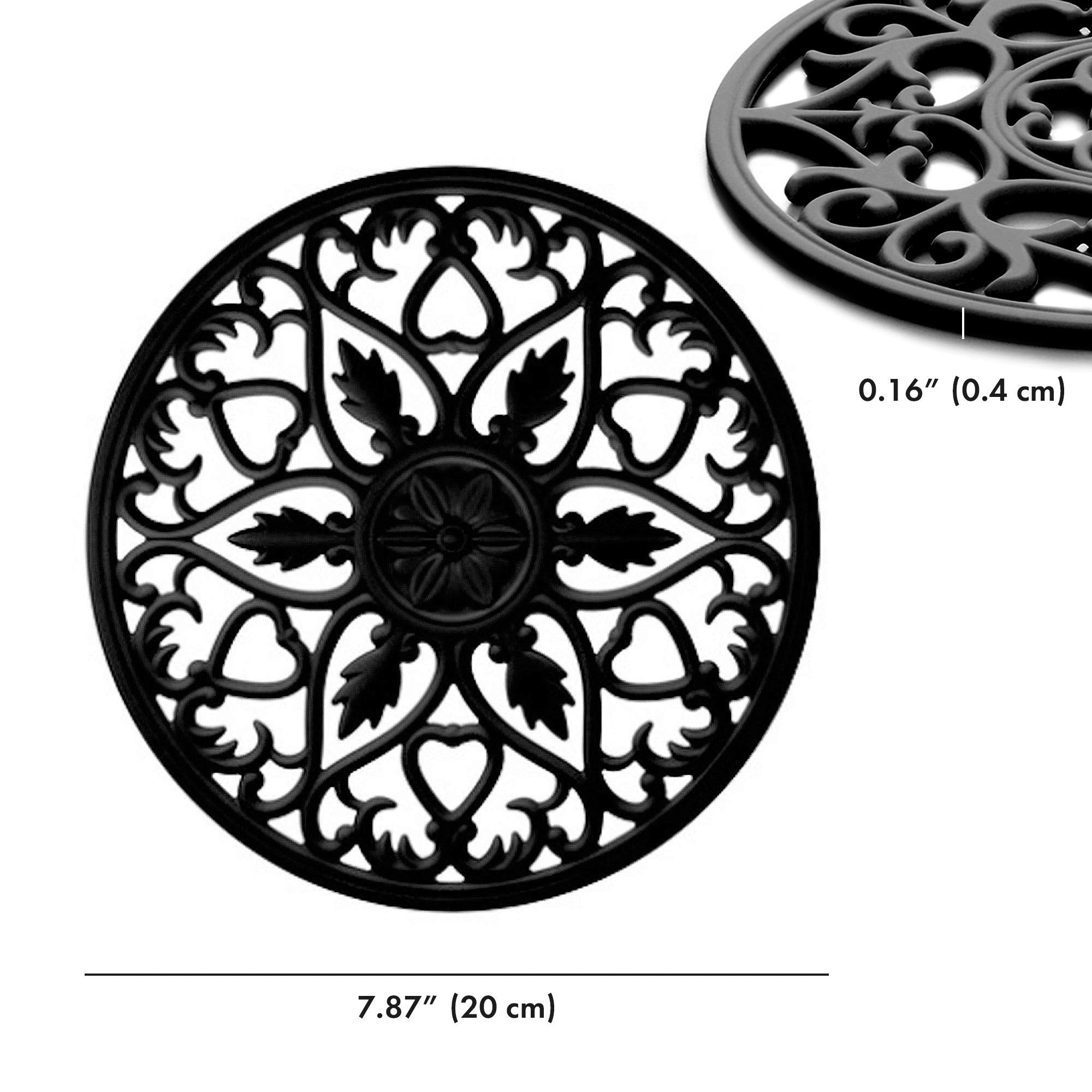 Boxiki Kitchen Silicone Trivet Mat | Trivets For Hot Dishes | Silicone Pads | Silicone Trivets | Silicone Microwave Mats | Pot M