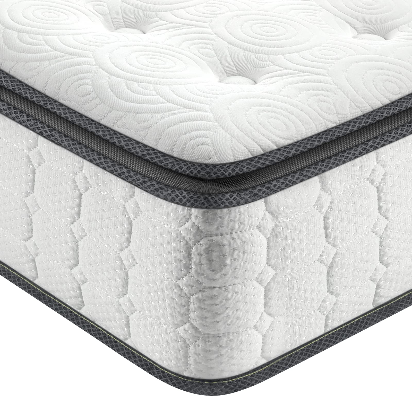 Vesgantti Twin Mattress, 10 Inch Hybrid Twin Size Mattress In A Box, Single Bed Pillow Top Mattress, Gel Memory Foam And Pocket