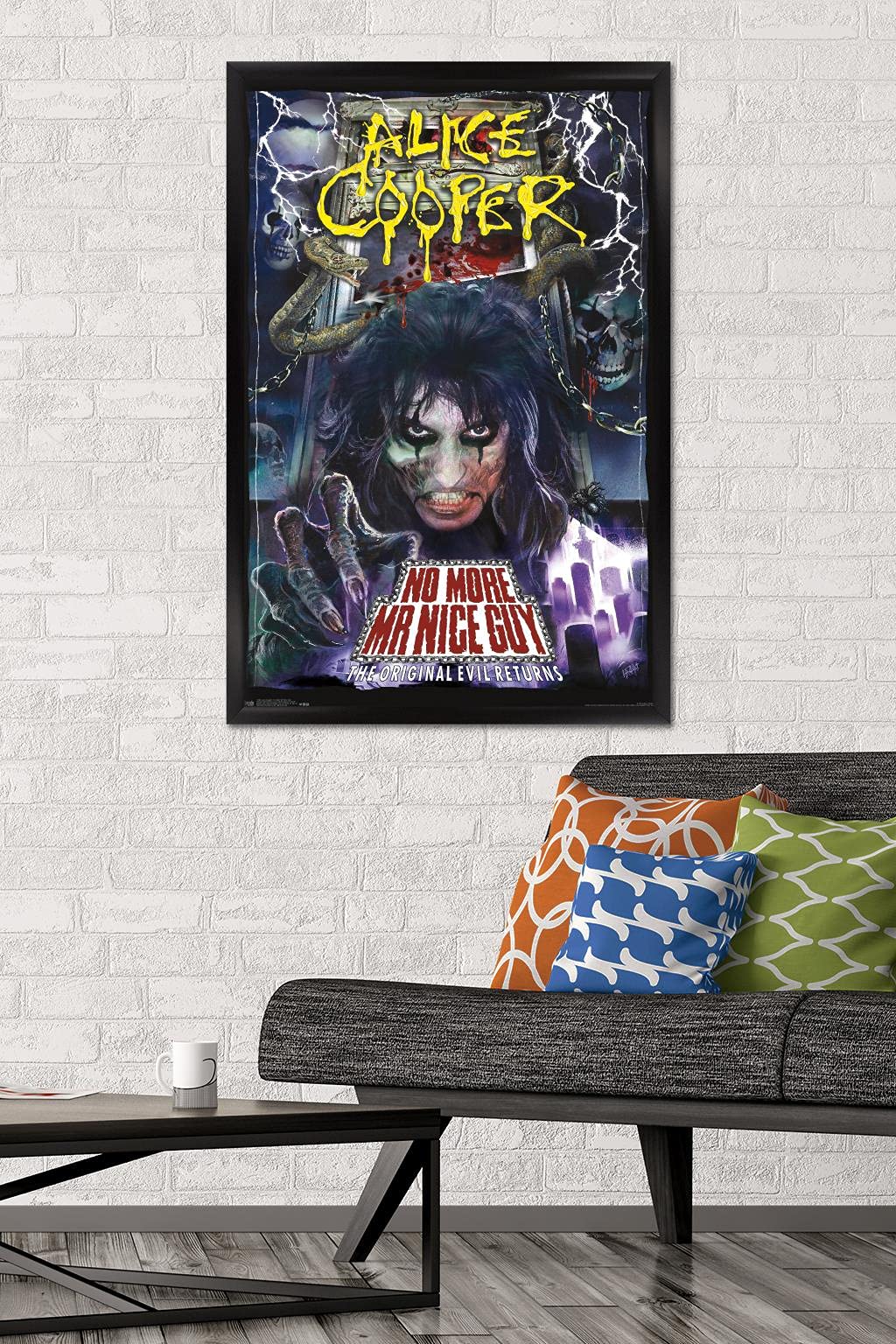 Trends International Alice Cooper - No More Mr. Nice Guy Wall Poster, 22.375'' X 34'', Black Framed Version