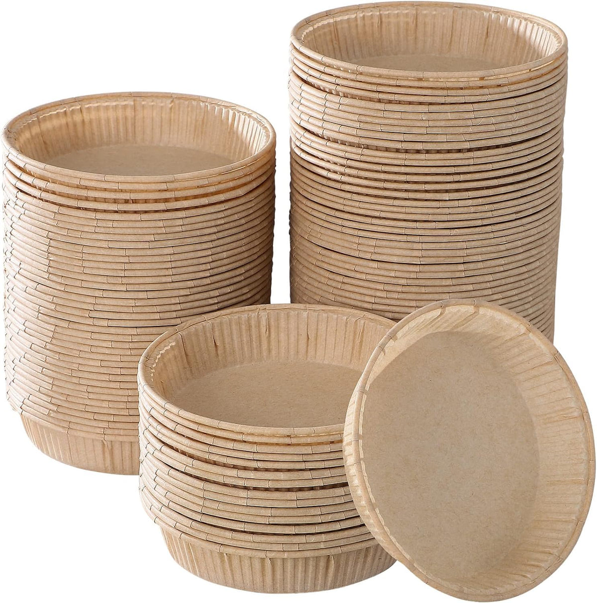 Hemoton 100Pcs Paper Mini Tart Pans For Baking 4 Inch Mini Pie Pan Pie Tin Disposable Mini Baking Pans Quiche Baking Dish,Oven S