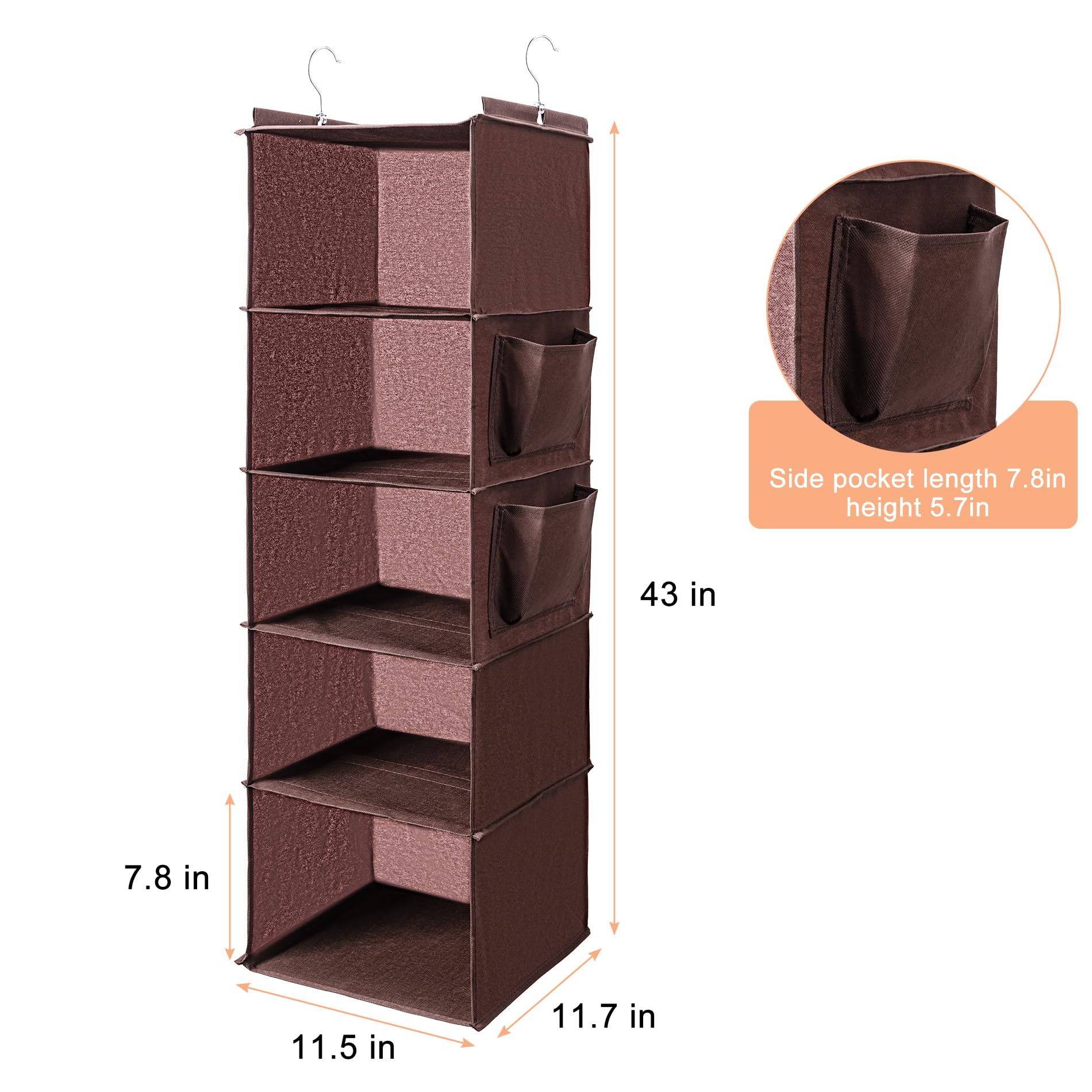 BOOMIBOO Hanging Closet Organize and Shelves