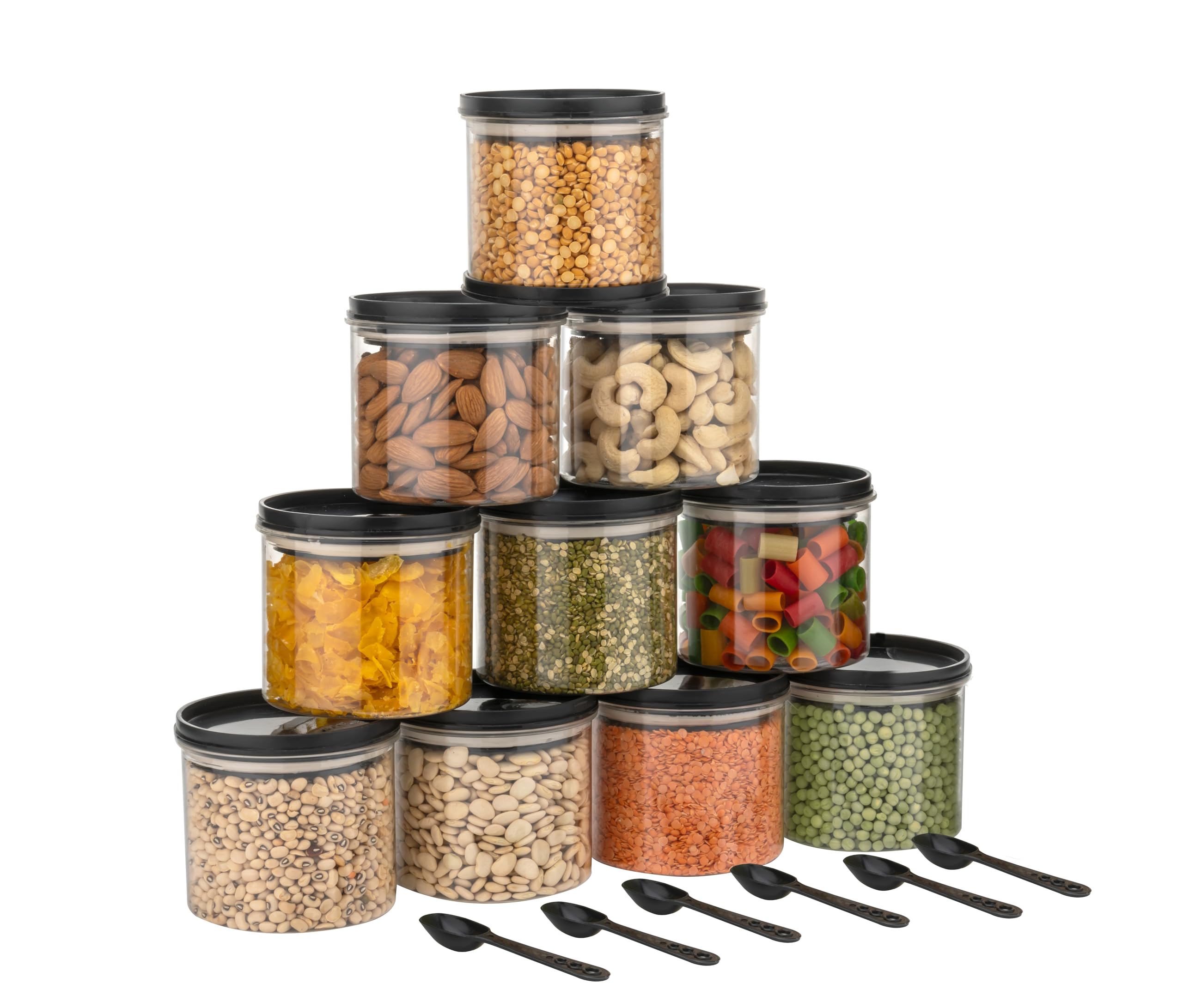 Rabby Air Tight Kitchen Storage Container For Rice | Dal | Atta, BpaFree, Flour | Cereals | Snacks | Stackable | Modular, Round