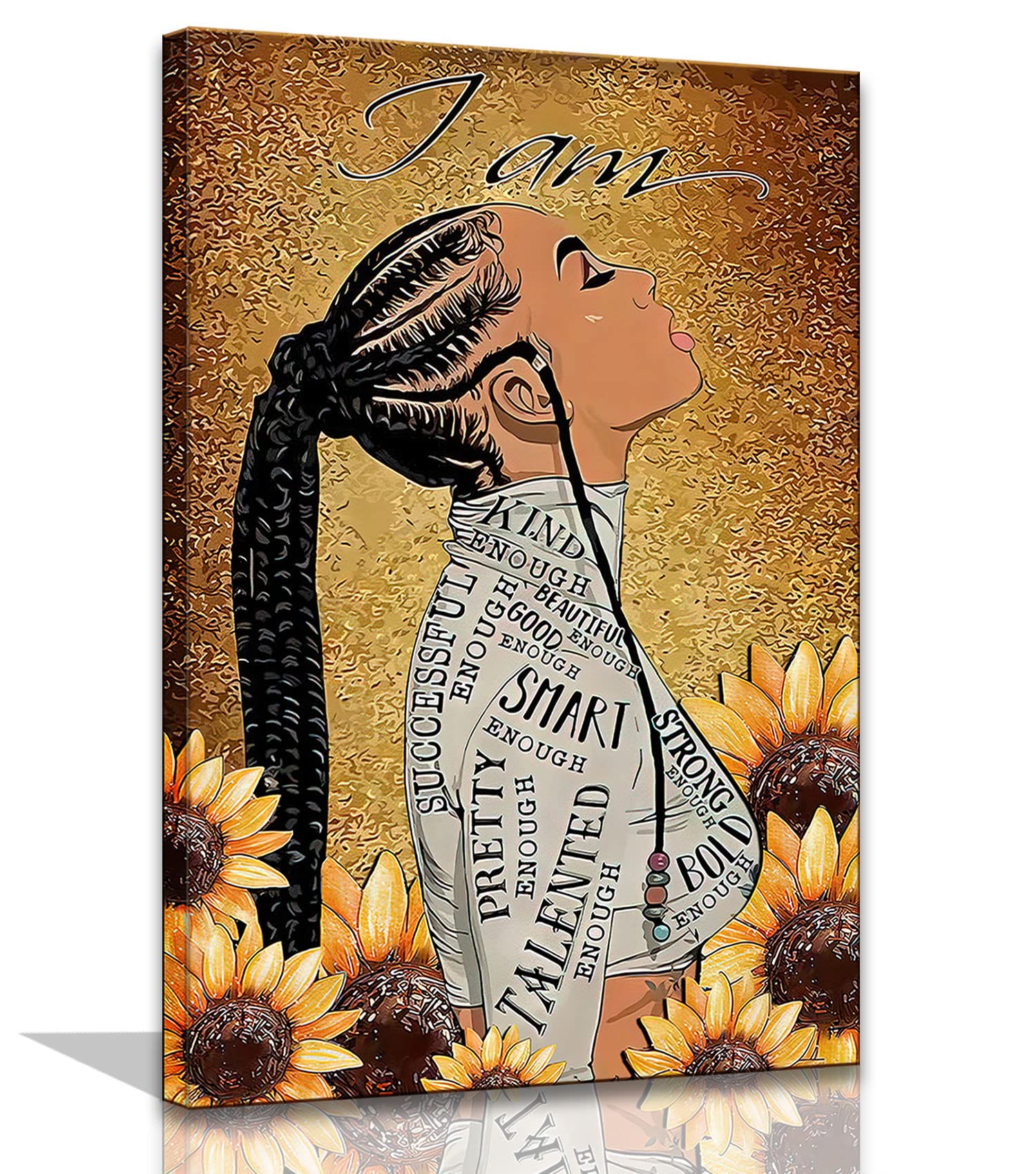 Framed Black Women Girl Wall Art Teen Black Girl Pictures Black Girl Inspirational Poster African American Wall Art For Black Gi