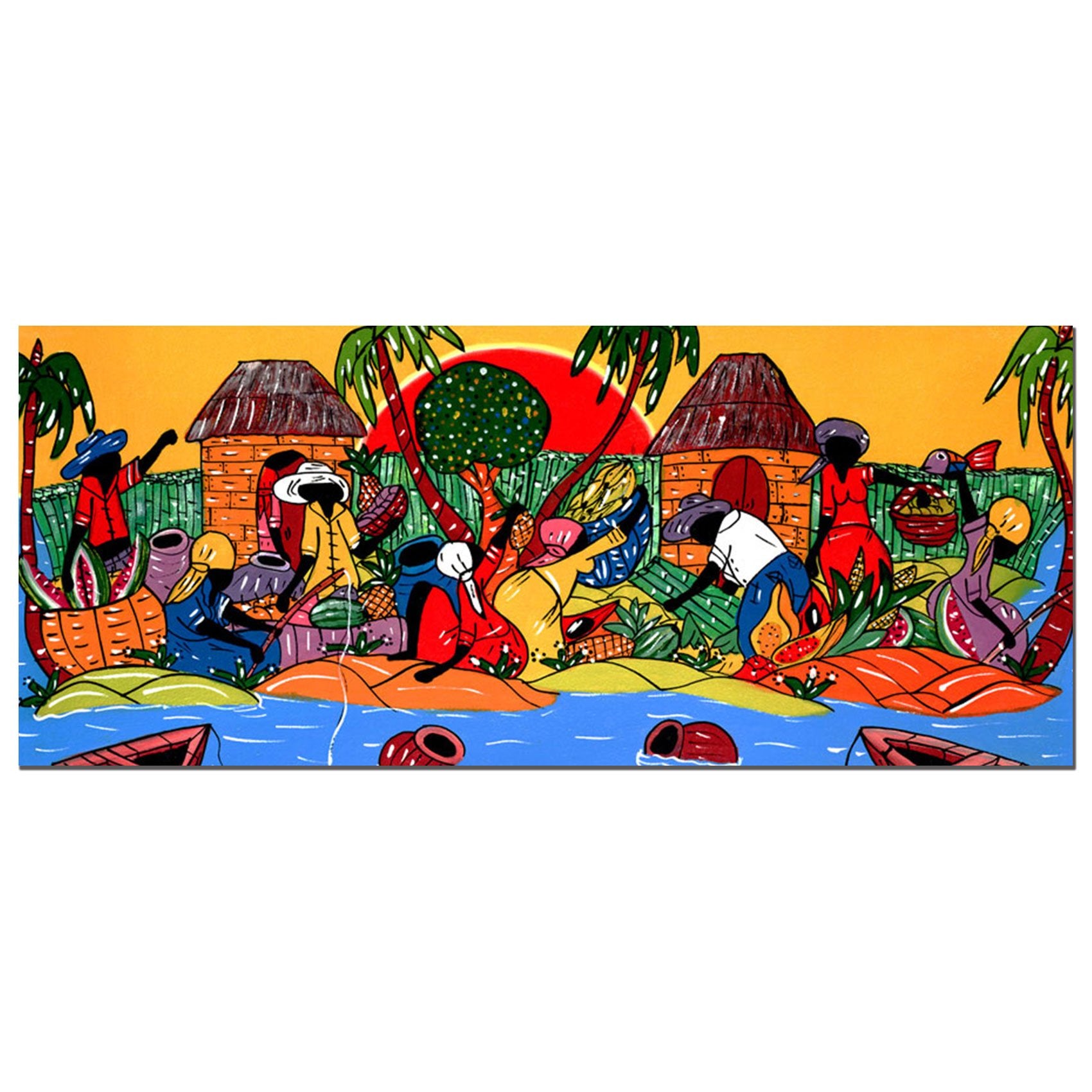 Caribbean Armory By Master'S Art, 10X24-Inch Canvas Wall Art