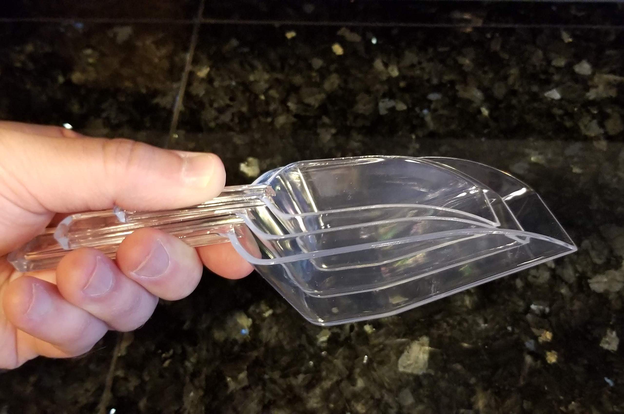 Handy Housewares 3 Piece Nesting Clear Plastic Kitchen Scoop Set - Perfect For Cereal, Oatmeal, Coffee, Sugar, Powder (1 Set)