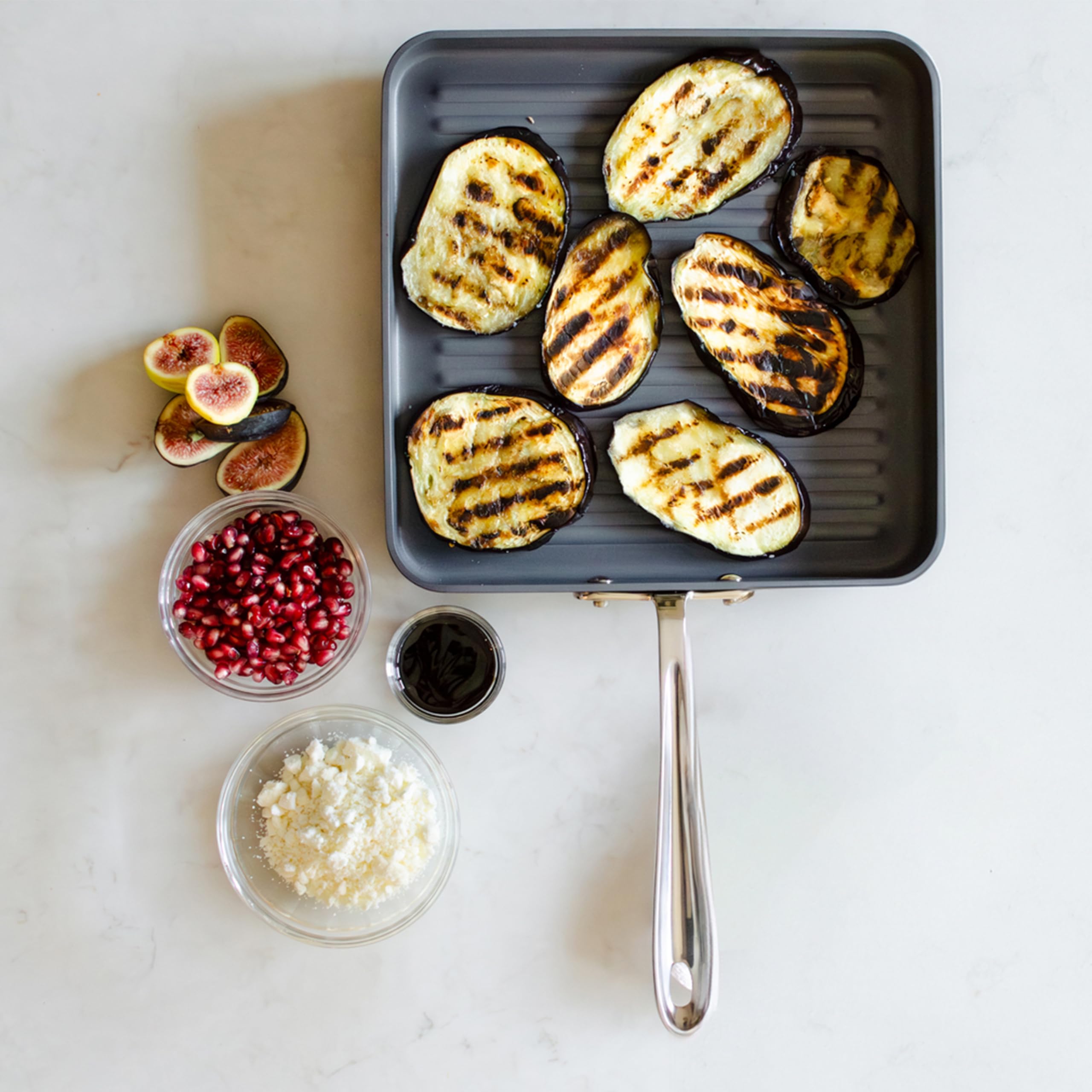 All-Clad Ha1 Hard Anodized Nonstick Grill 11X11 Inch Oven Safe 350F Pots And Pans, Cookware Black