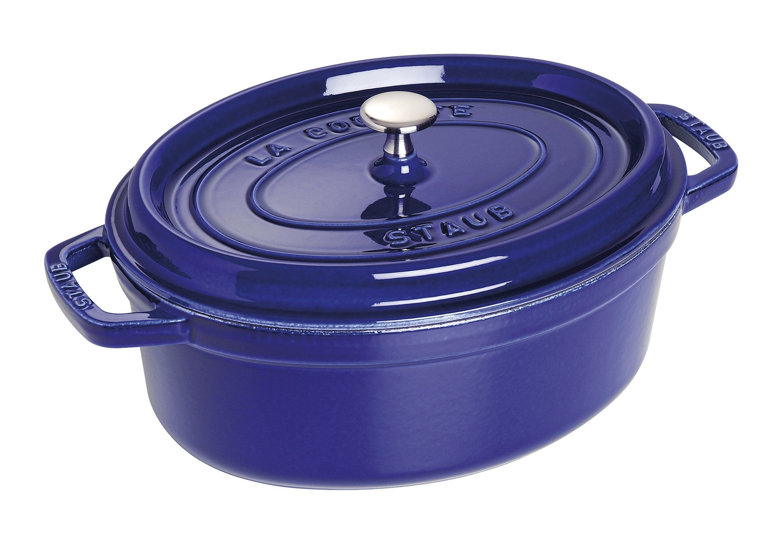 Staub Cast Iron Roaster/Cocotte, Oval 31 Cm, 5.5 L, Dark Blue