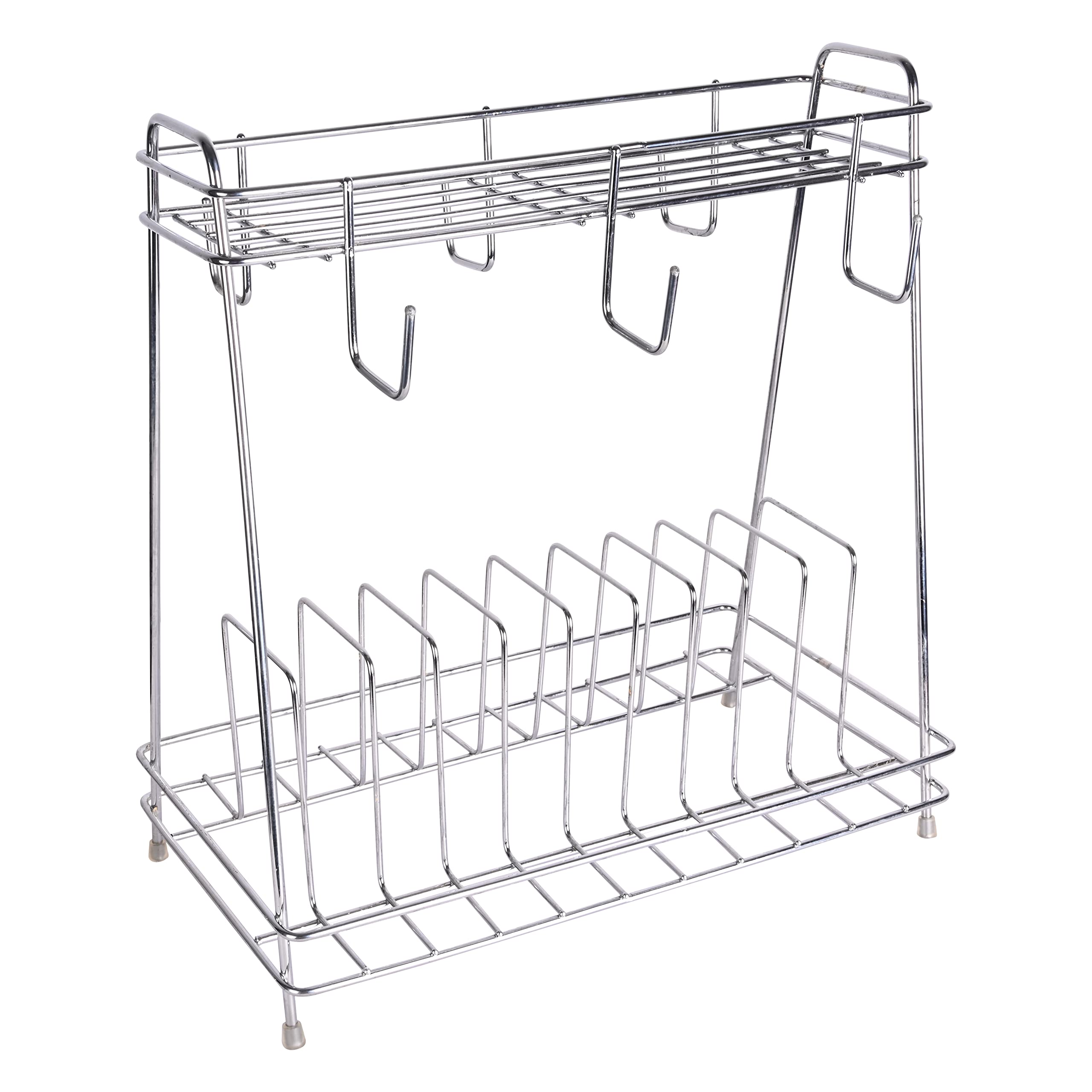 Appeasy 2 Tier Kitchen Dish Rack/Kitchen Utensils StandSilver (35X20X38Cm)