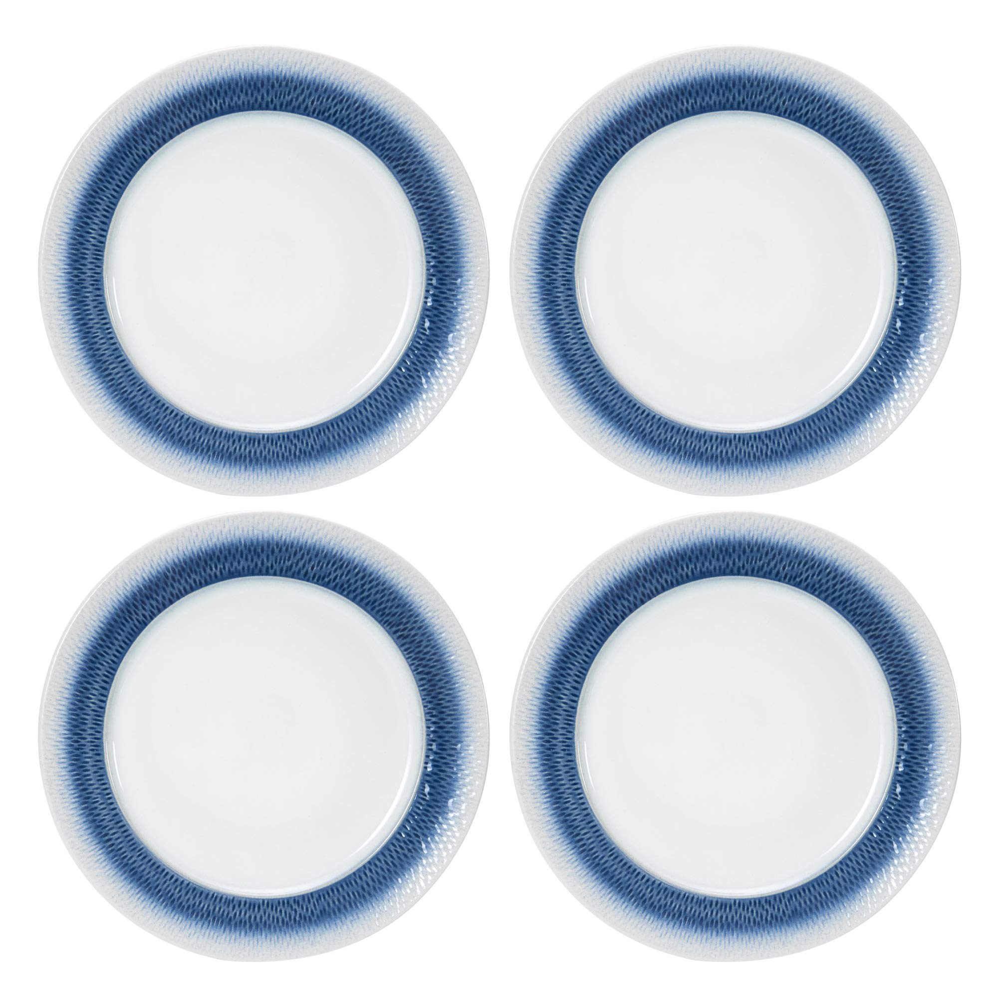 Pfaltzgraff Eclipse Blue 16-Piece Stoneware Round Dinnerware Set, 1 inch dinner plate, 8 inch salad plate, 6 inch soup cereal bo