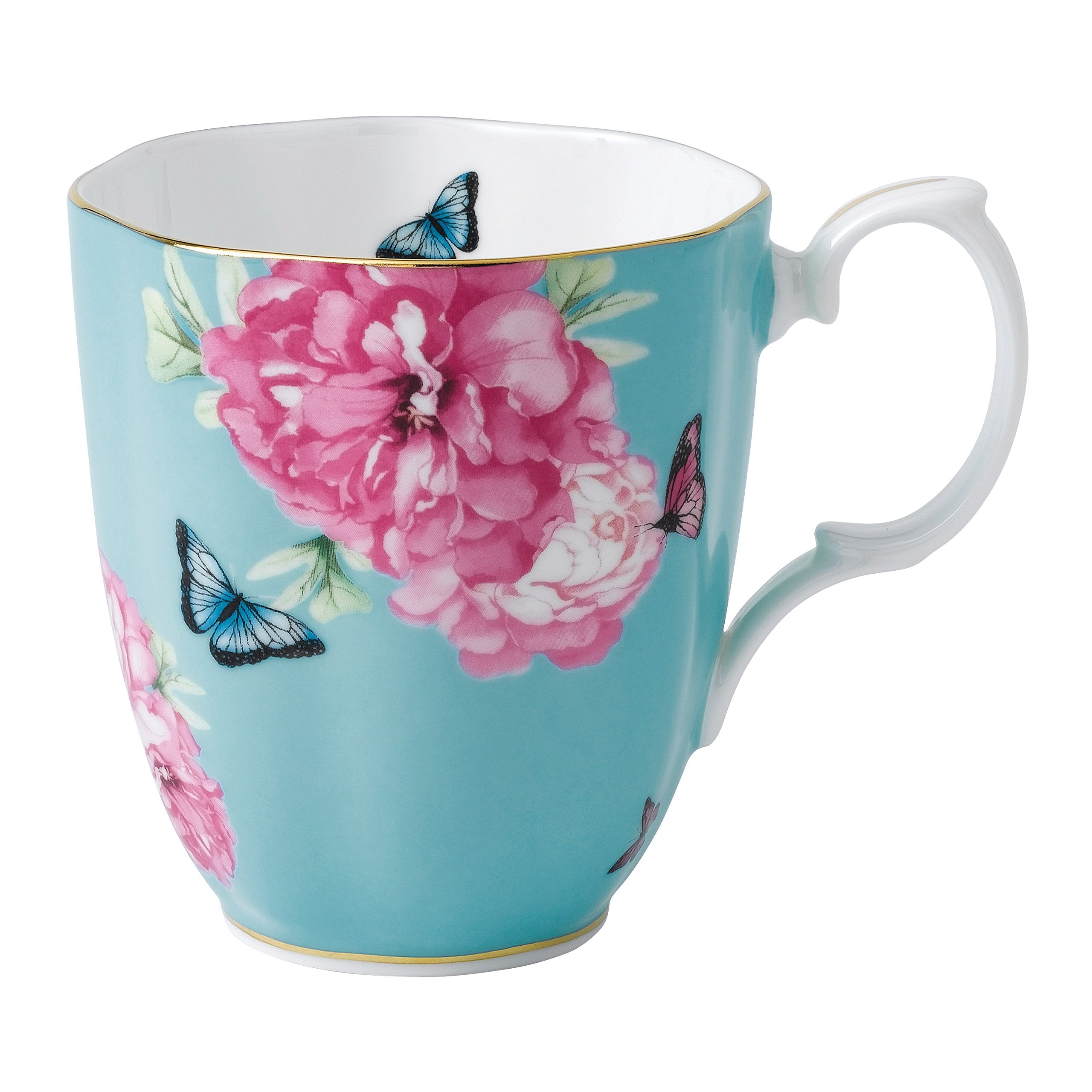 Miranda Kerr For Royal Albert Friendship Vintage Mug, Turquoise, 13.5 Oz
