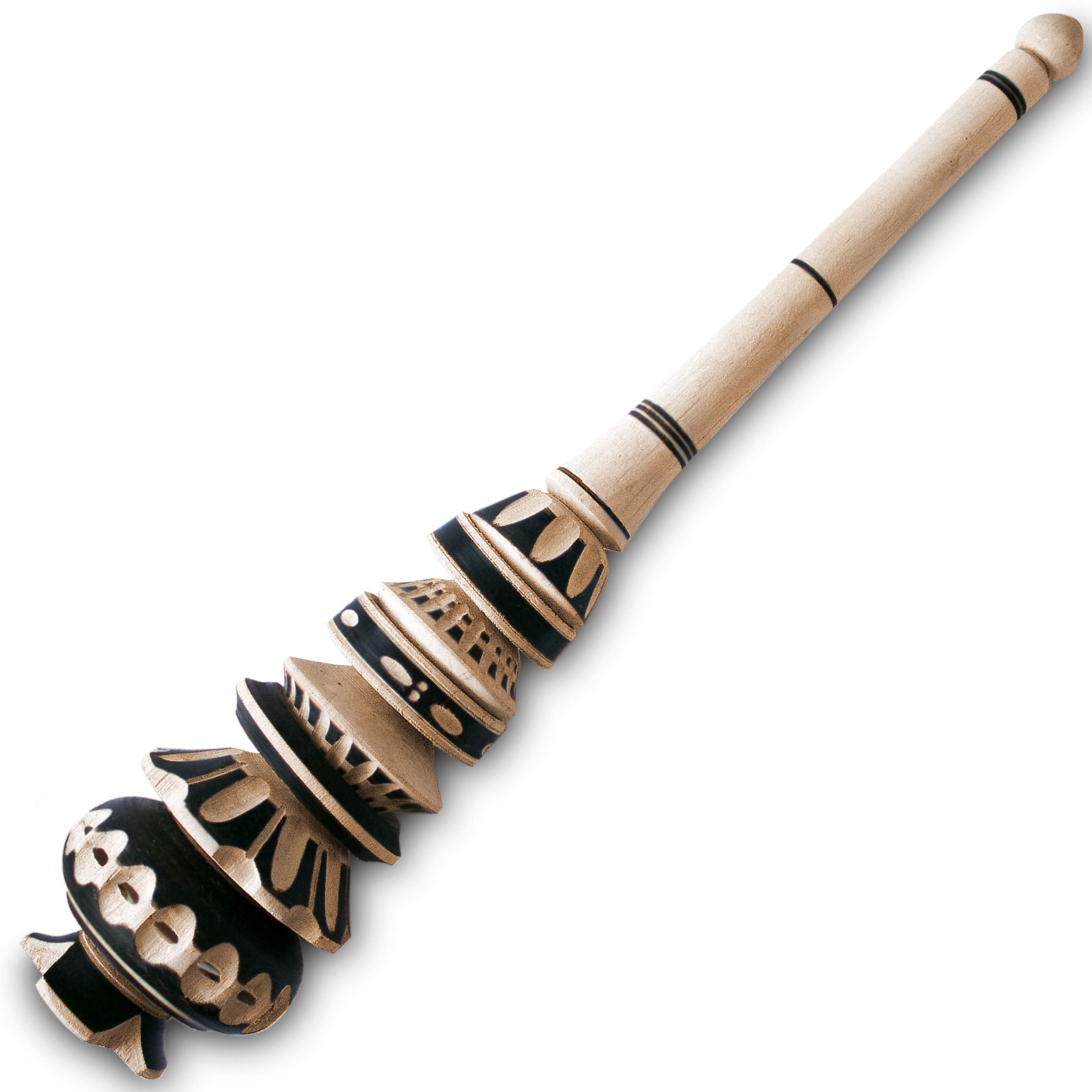 Authentic Artisanal Mexican Molinillo Hot Chocolate Frother (Large) - Handmade Premium Mexican Hot Chocolate Wooden Whisk - Trad