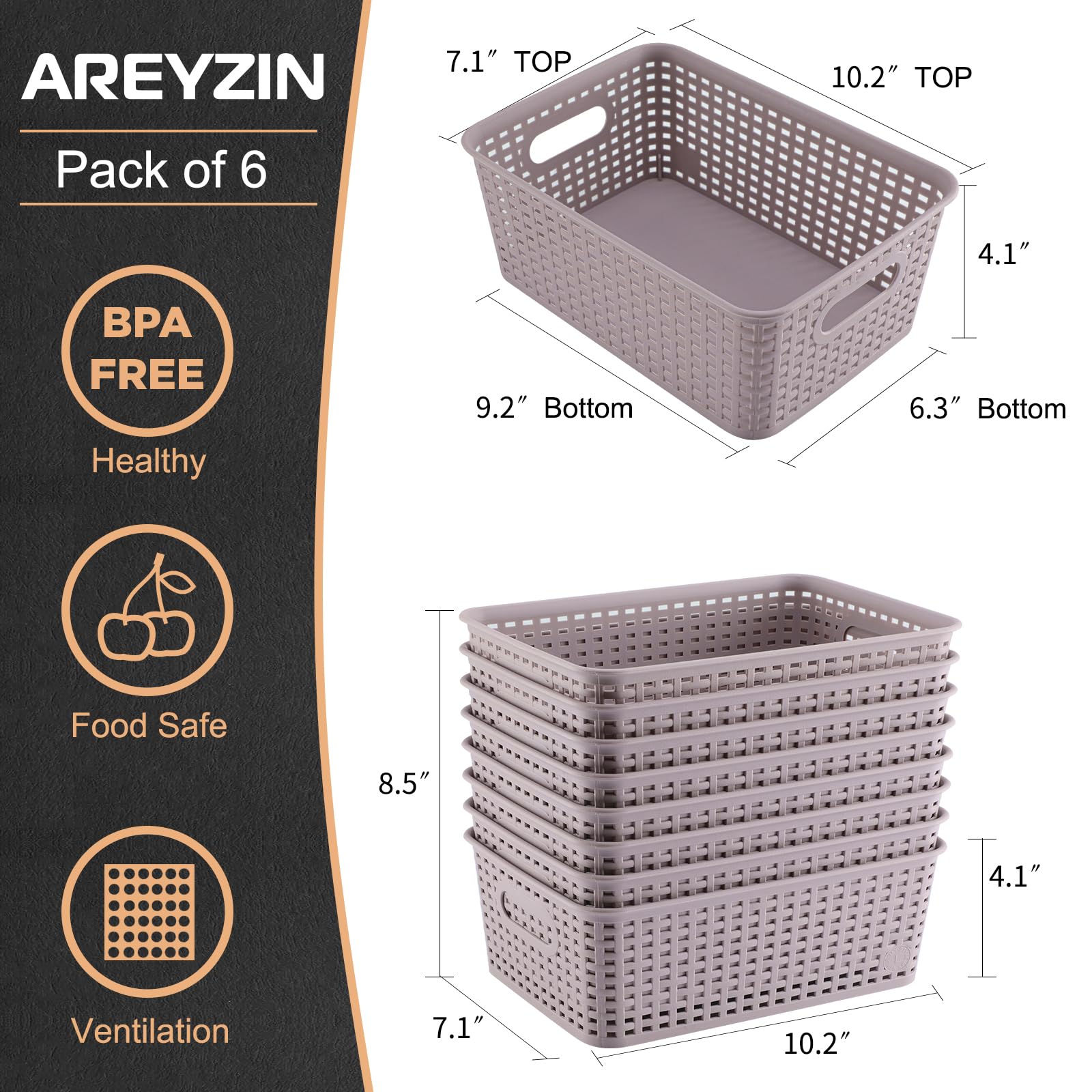 Storage Bins Plastic Storage Baskets Sturdy Small Pantry Organizer Bins Organization And Storage Shelves Baskets For Organizatio