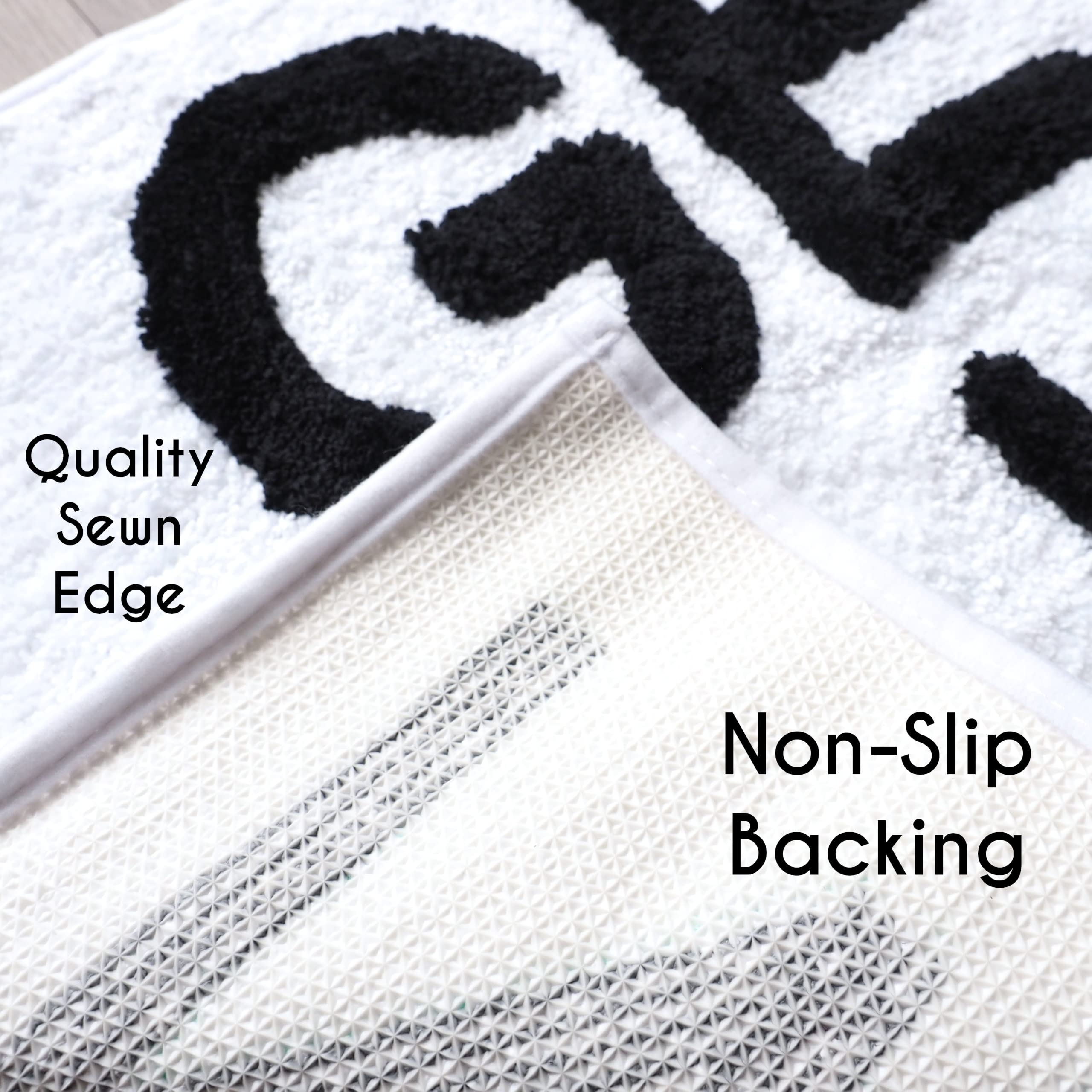 White Get Naked Bath Mat Funny Cute Bathroom Rugs Black Get Naked Rug Shower Funny Bathroom Decor Fun Cute Bath Mat Non-Slip Washable