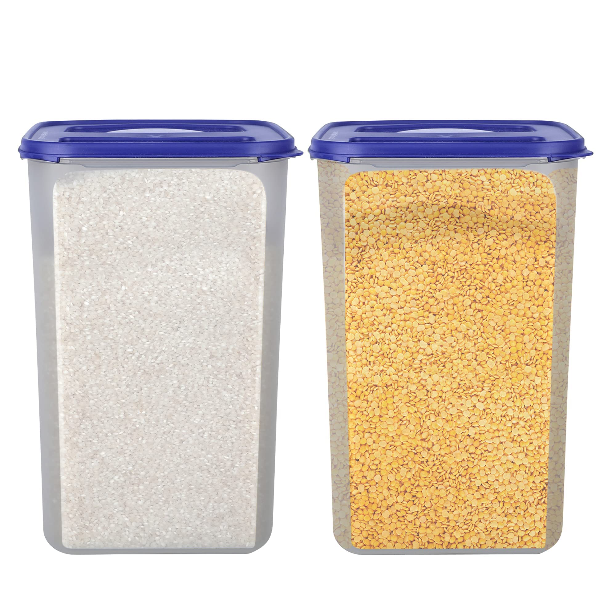 Cutting Edge 2X Series 7.5 Litre Airtight Modular Container Set Of 2, Leak Resistant Durable Plastic Kitchen Storage Organizer B