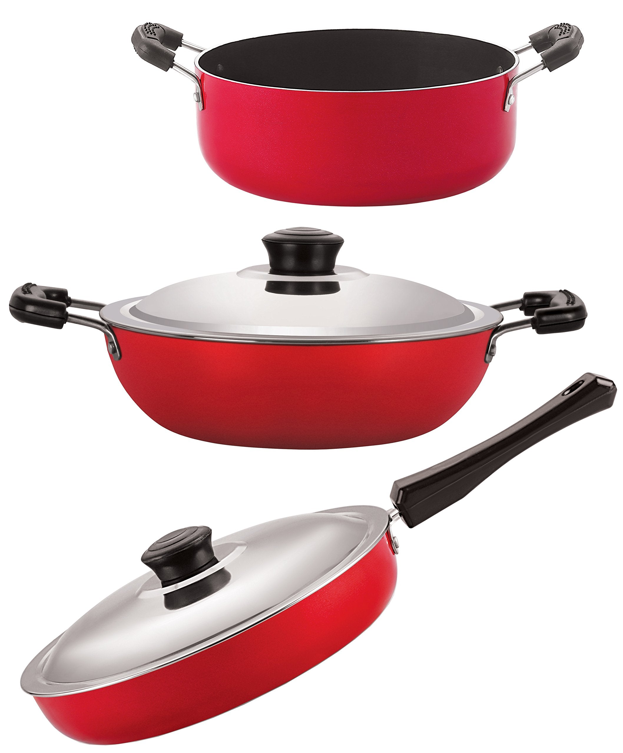 Nirlon NonStick Aluminium Dishwasher Safe Pots And Pans Combo Set Offer