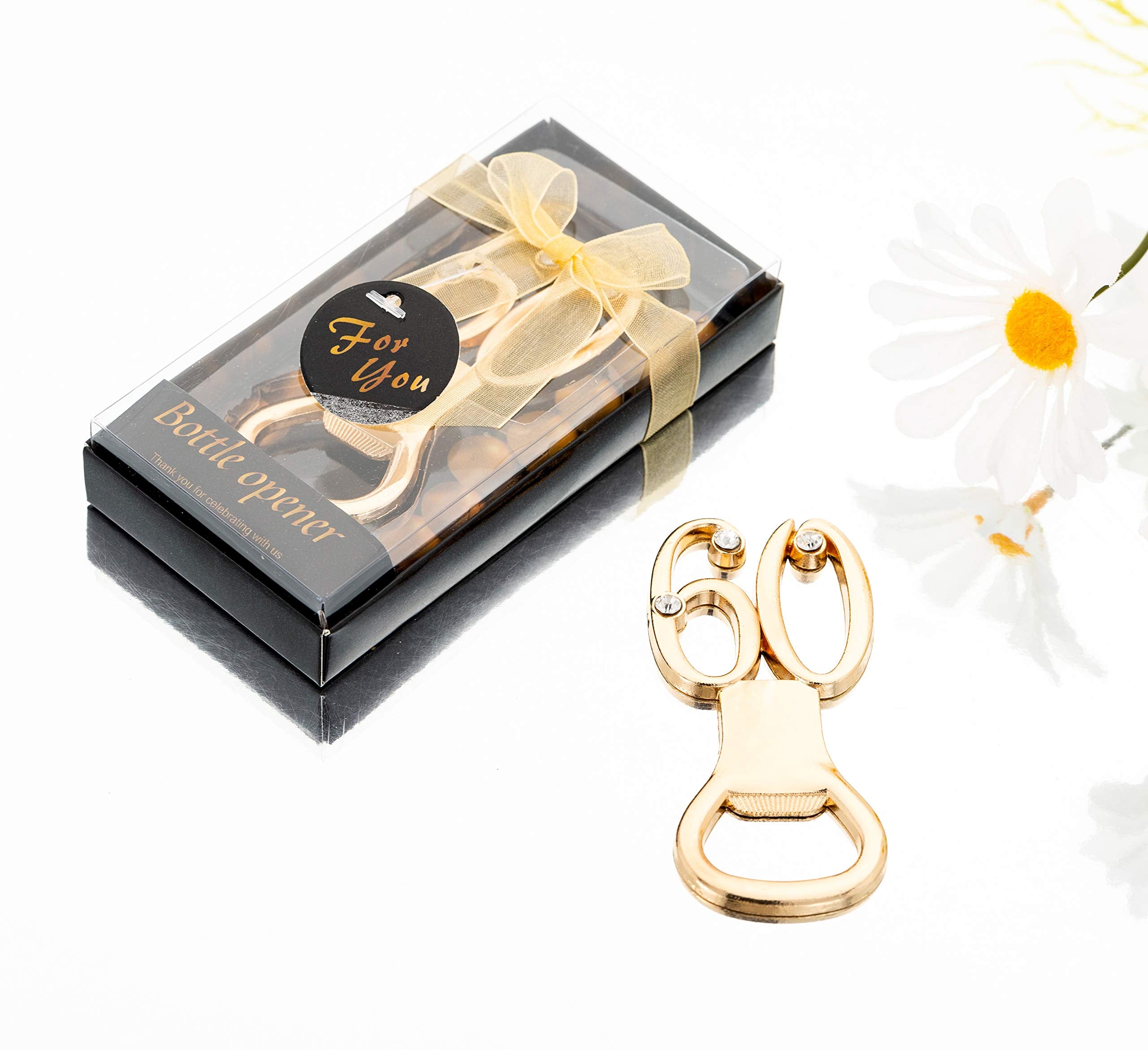Ubrand 24Pcs 60Th Birthday Bottle Opener For Birthday Party Favors 60Th Wedding Anniversaries Souvenirs Favors Gifts Decorations