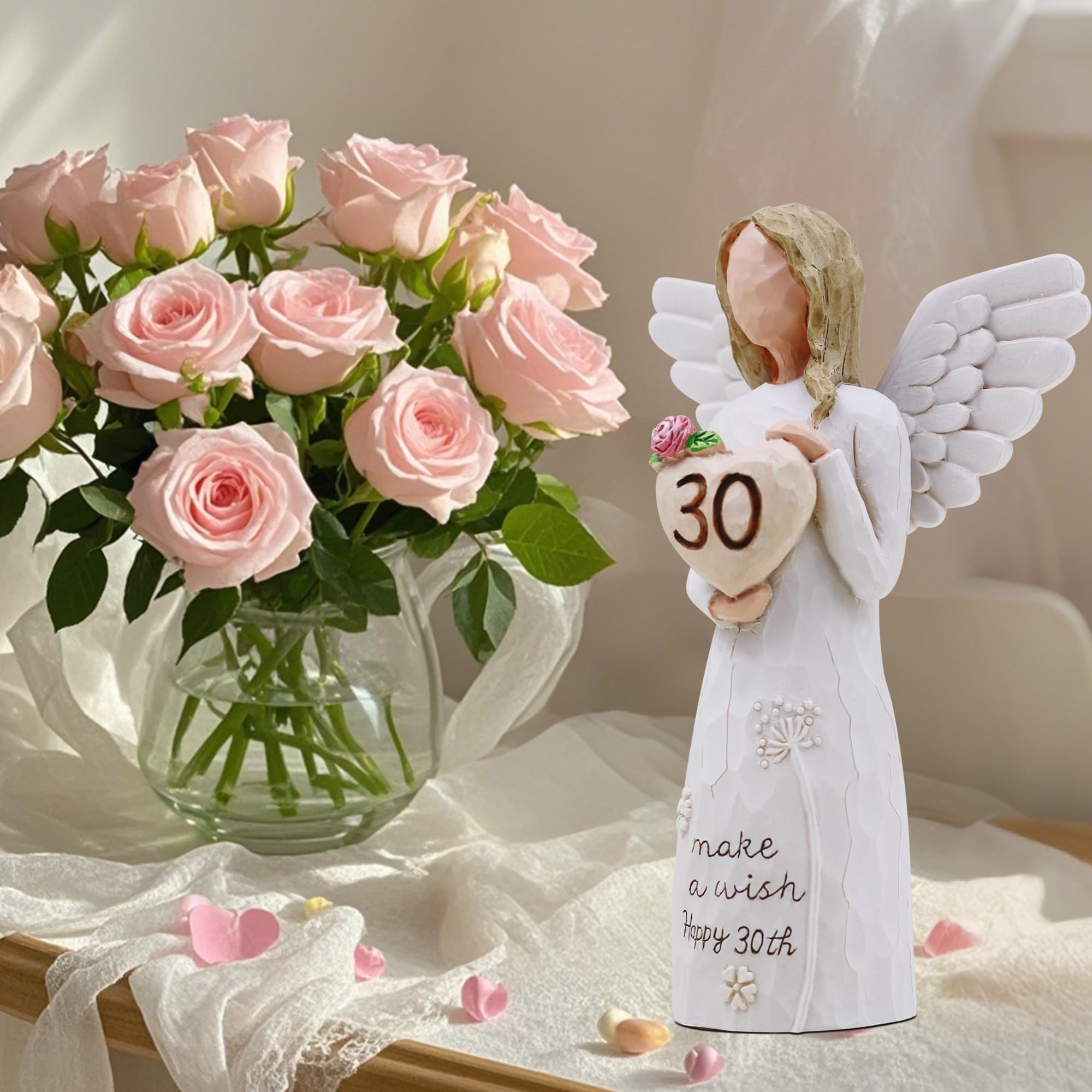 AcowSpt 30th Birthday Decorations for Her, 30th Birthday Gifts for Her, Sculpted Hand-Painted Figurine