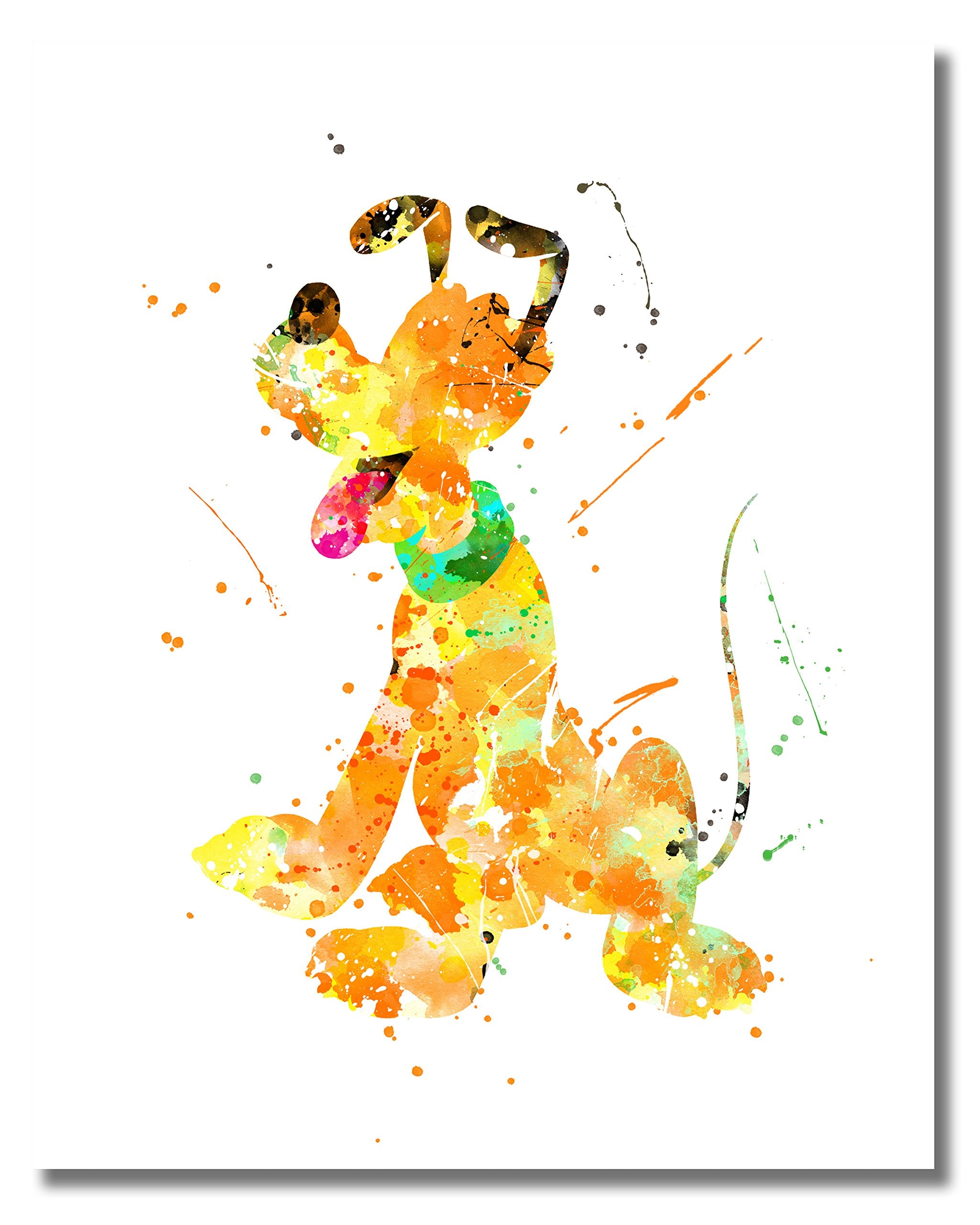BigWig Prints Mickey & Minnie Wall Art Set - Unframed 8x10 Prints, Mickey Watercolor, Kids Room Decor, Model 43238-25614