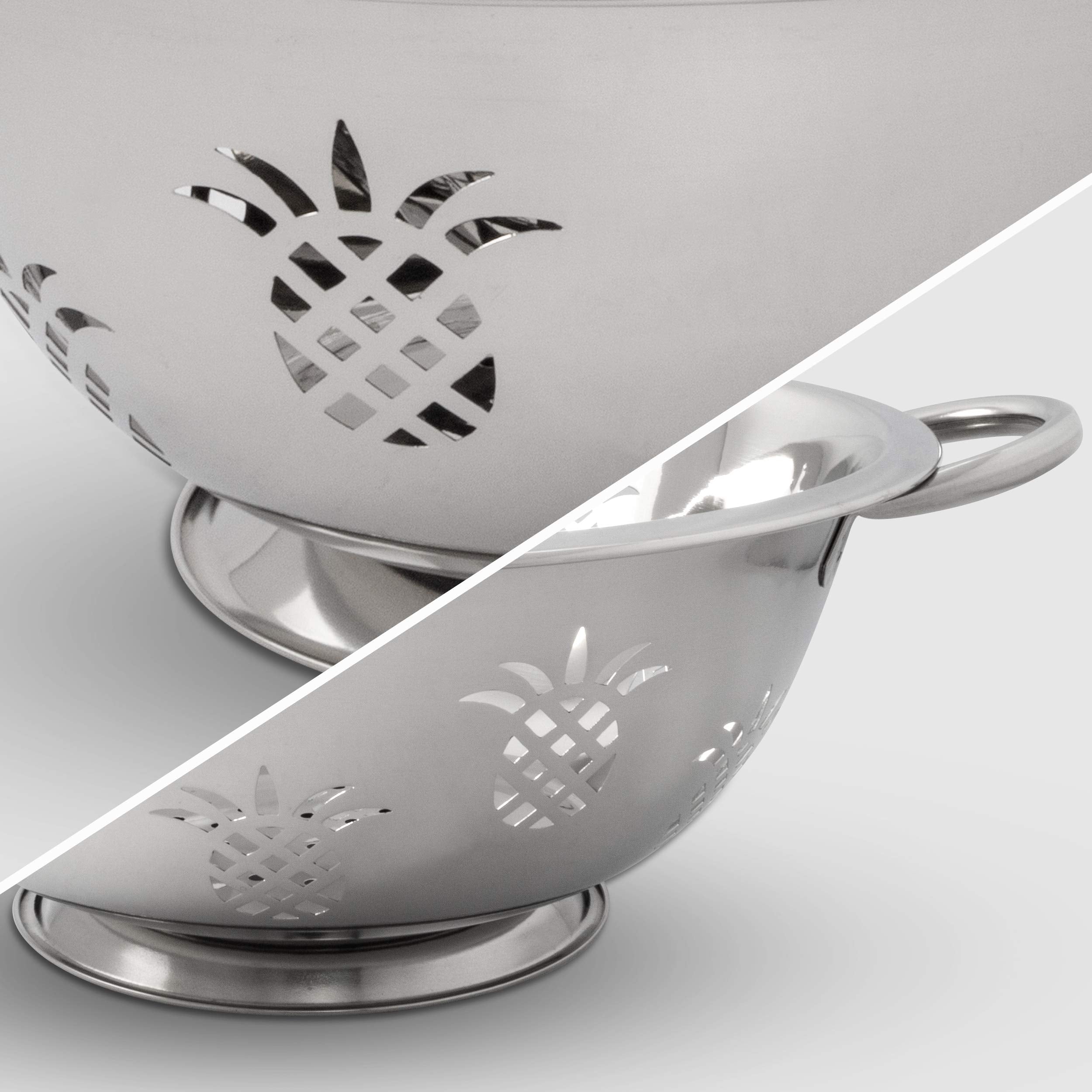Excelsteel 730 Stainless Steel Pineapple Colanders, Set Of 3