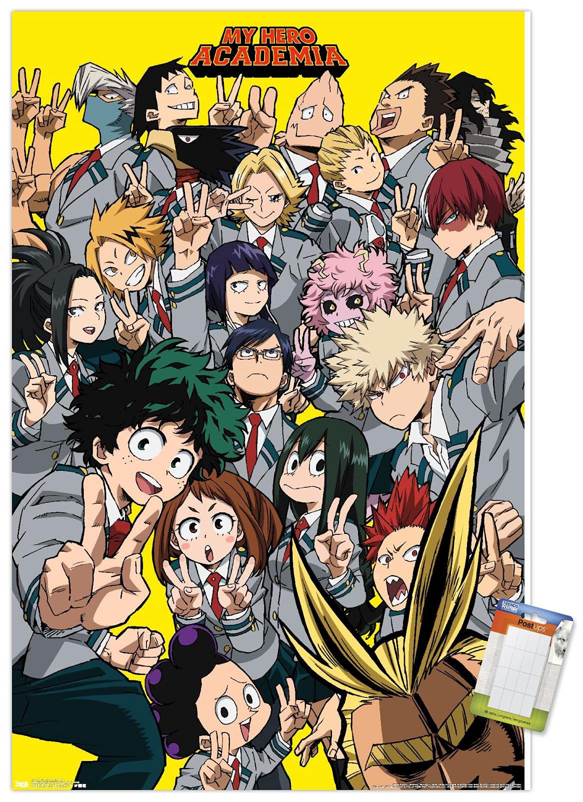 Trends International My Hero Academia - Selfie Wall Poster, 22.375'' X 34'', Poster & Mount Bundle