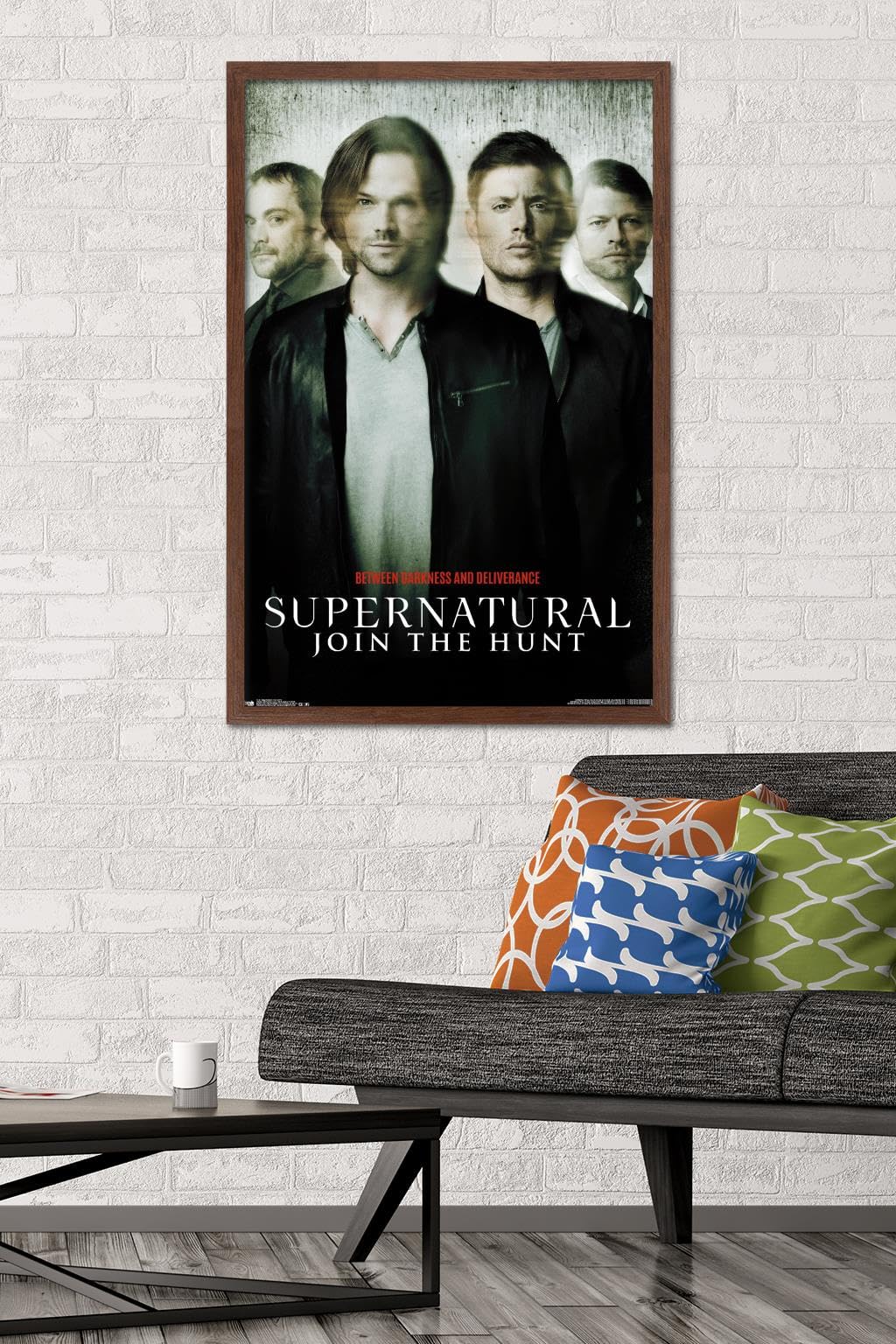 Trends International Supernatural - Key Art 11 Wall Poster, 34L X 22.4W, Mahogany Framed Version