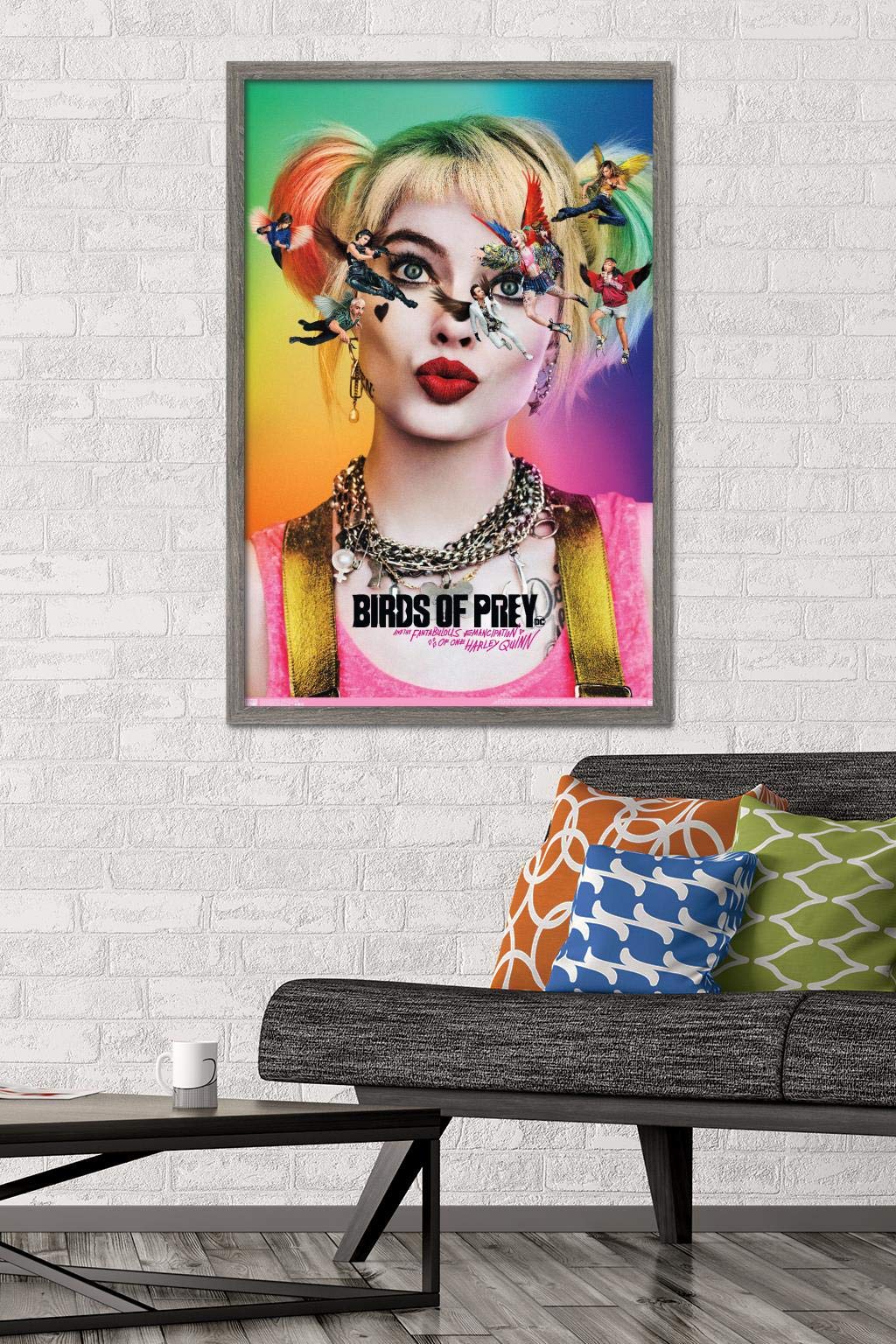 Trends International Dc Comics Movie - Birds Of Prey - Teaser Wall Poster, 22.375'' X 34'', Barnwood Framed Version