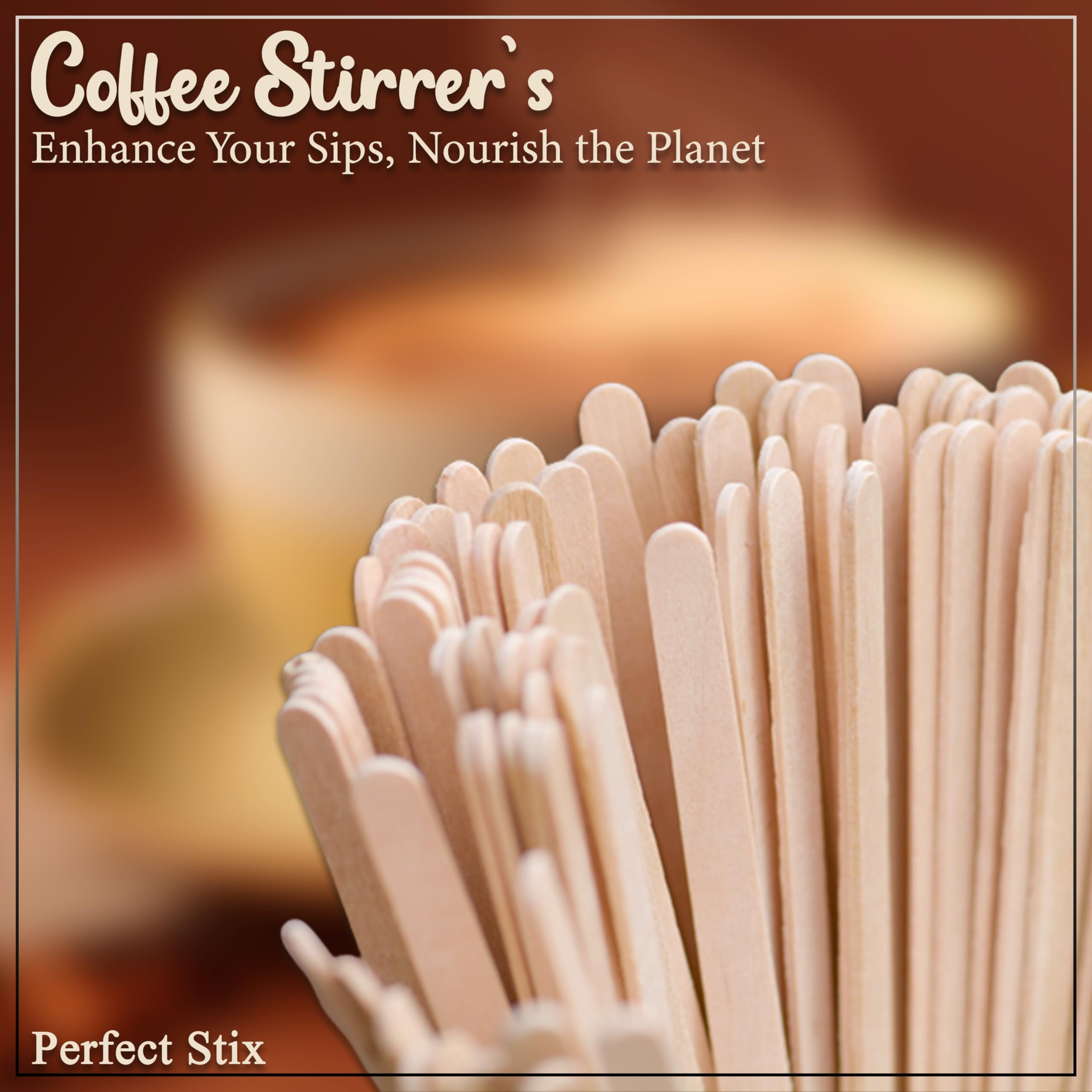Perfect Stix Wooden Coffee Stirrer Stick, 7-1/2'' Length (Pack Of 1,000)