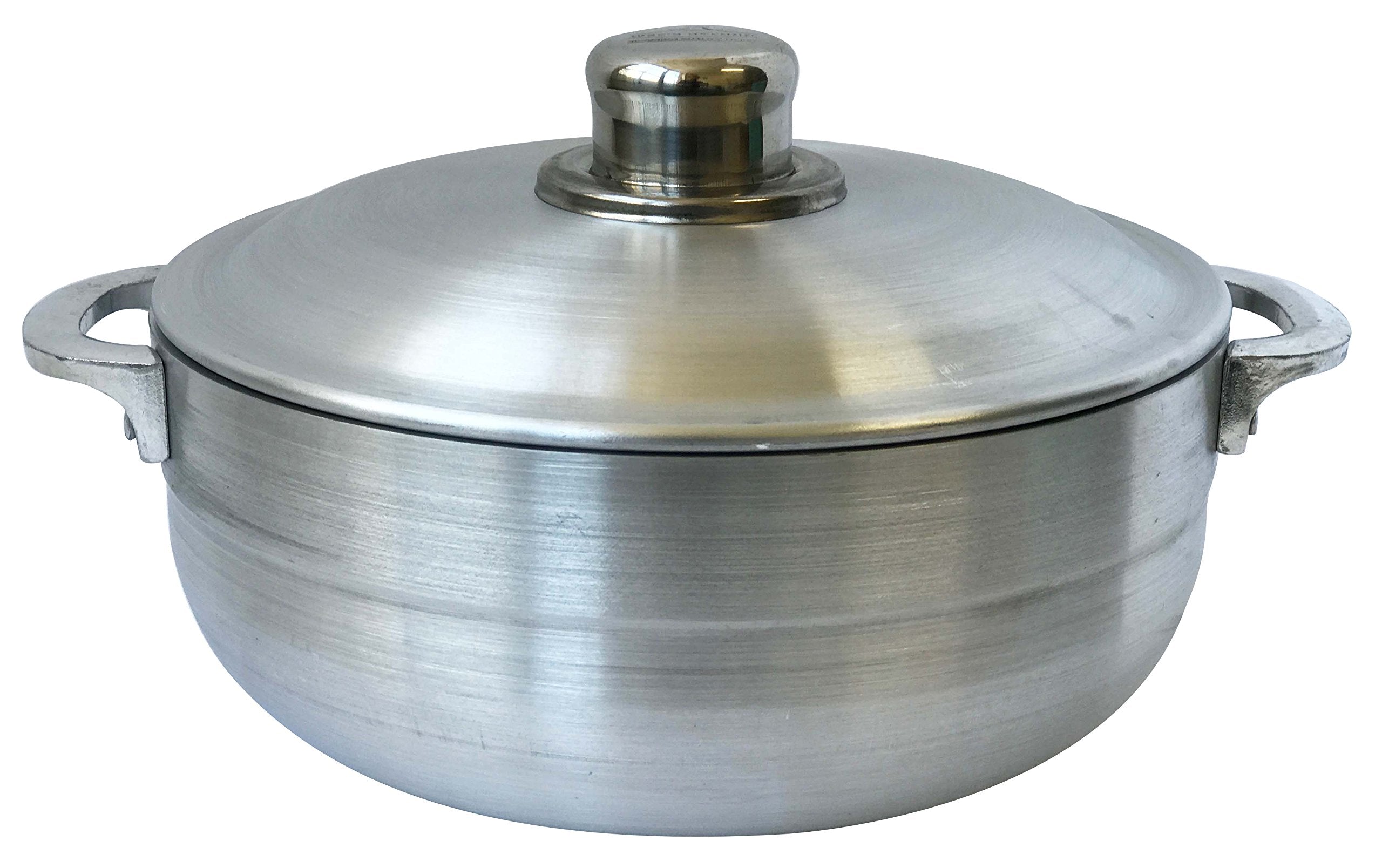WeeS Beyond Heavy Gauge Caldero Dutch Oven With Aluminum Lid, 3.7 Quart, Silver