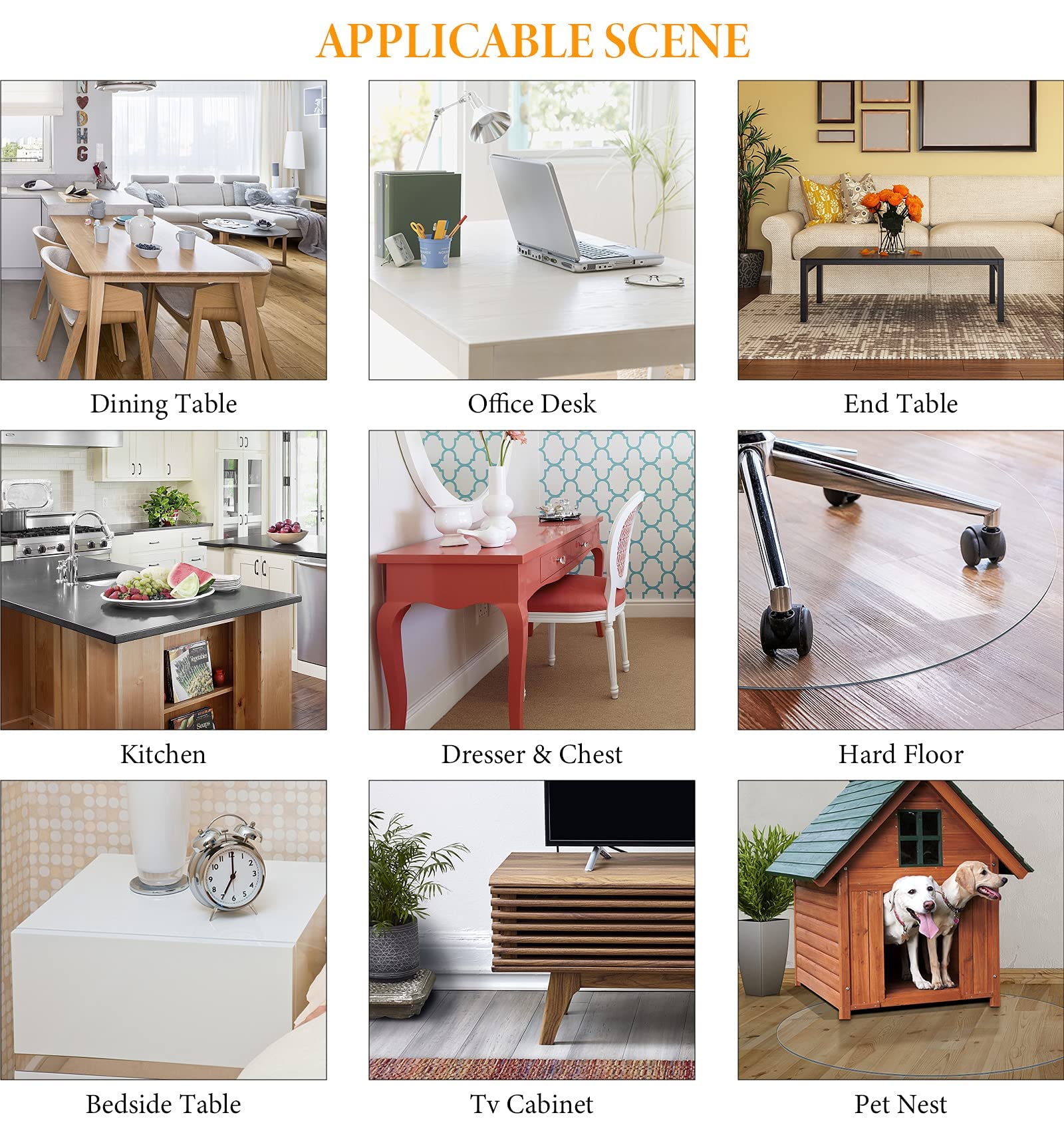 Deep Dream 1.5mm Clear Desk Cover Protector, 12  36 Inch Clear Desk Cover, Rectangular Vinyl Desk Pad, PVC Plastic Table Cover f