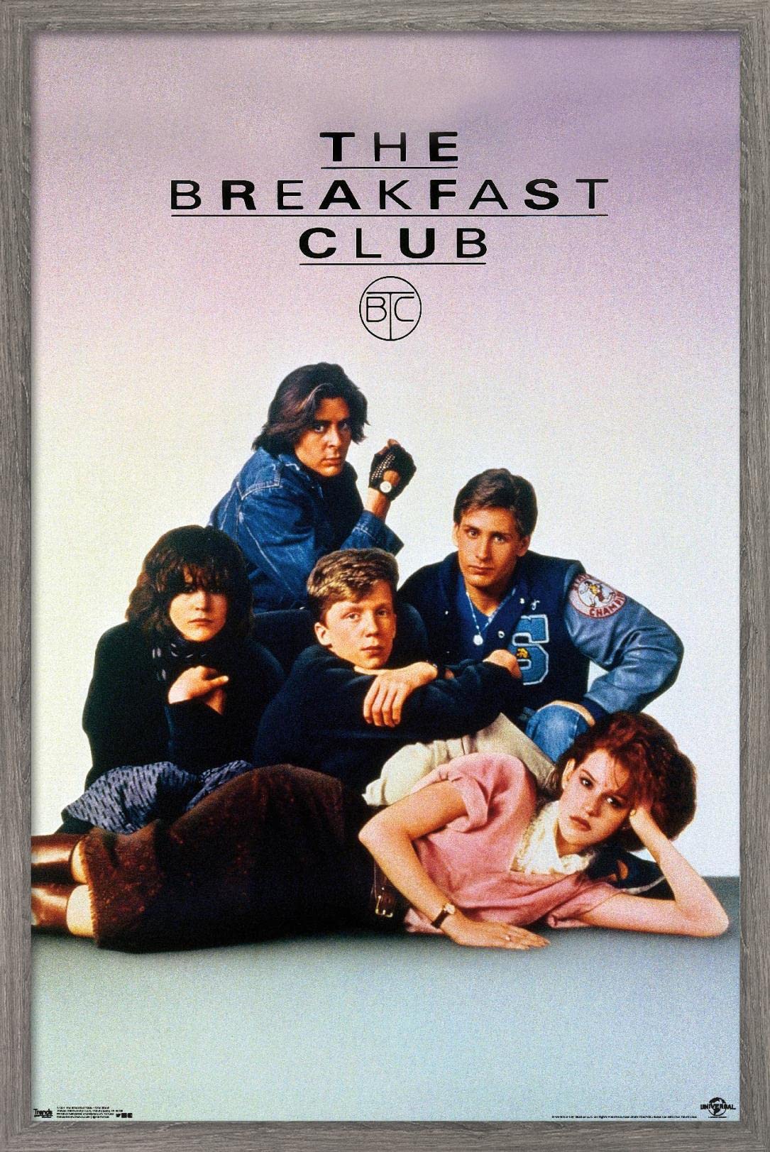 Trends International The Breakfast Club - One Sheet Wall Poster, 14.725'' X 22.375'', Barnwood Framed Version