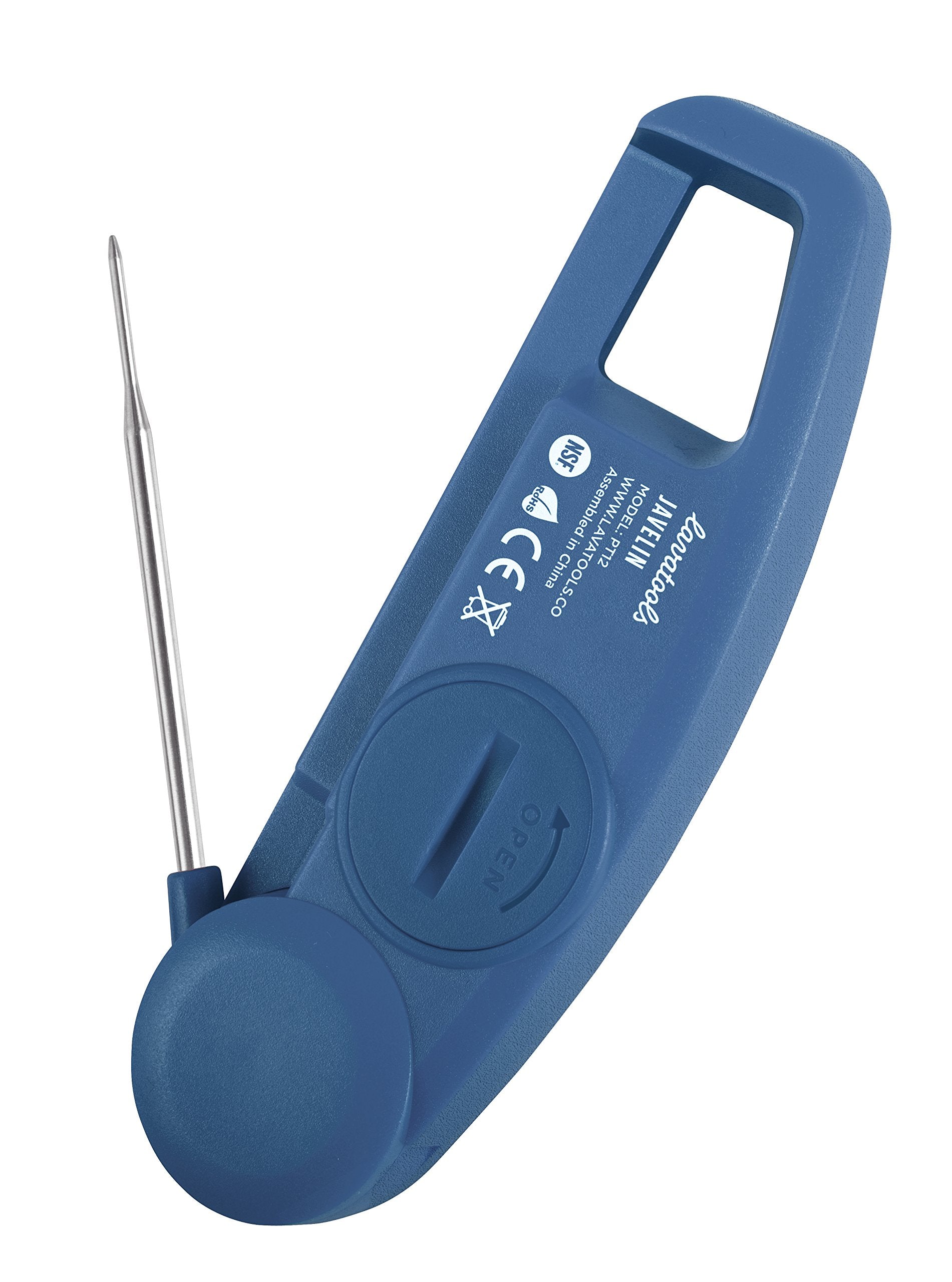 Lavatools Pt12 Javelin Ultra Fast Digital Instant Read Meat Thermometer For Grill And Cooking, 2.75'' Probe, Compact Foldable De